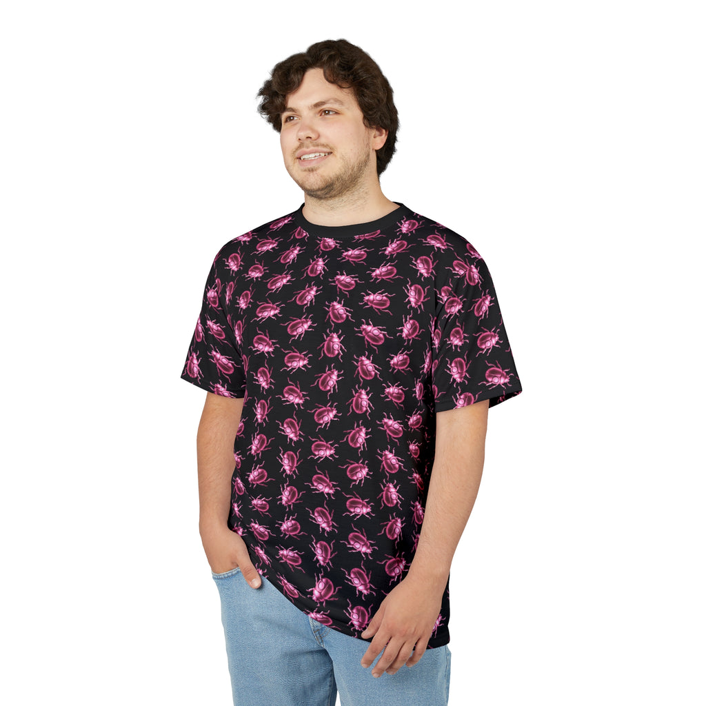 Beetle Neon Pink Color Pop All Over Print T Shirt For Men & Women