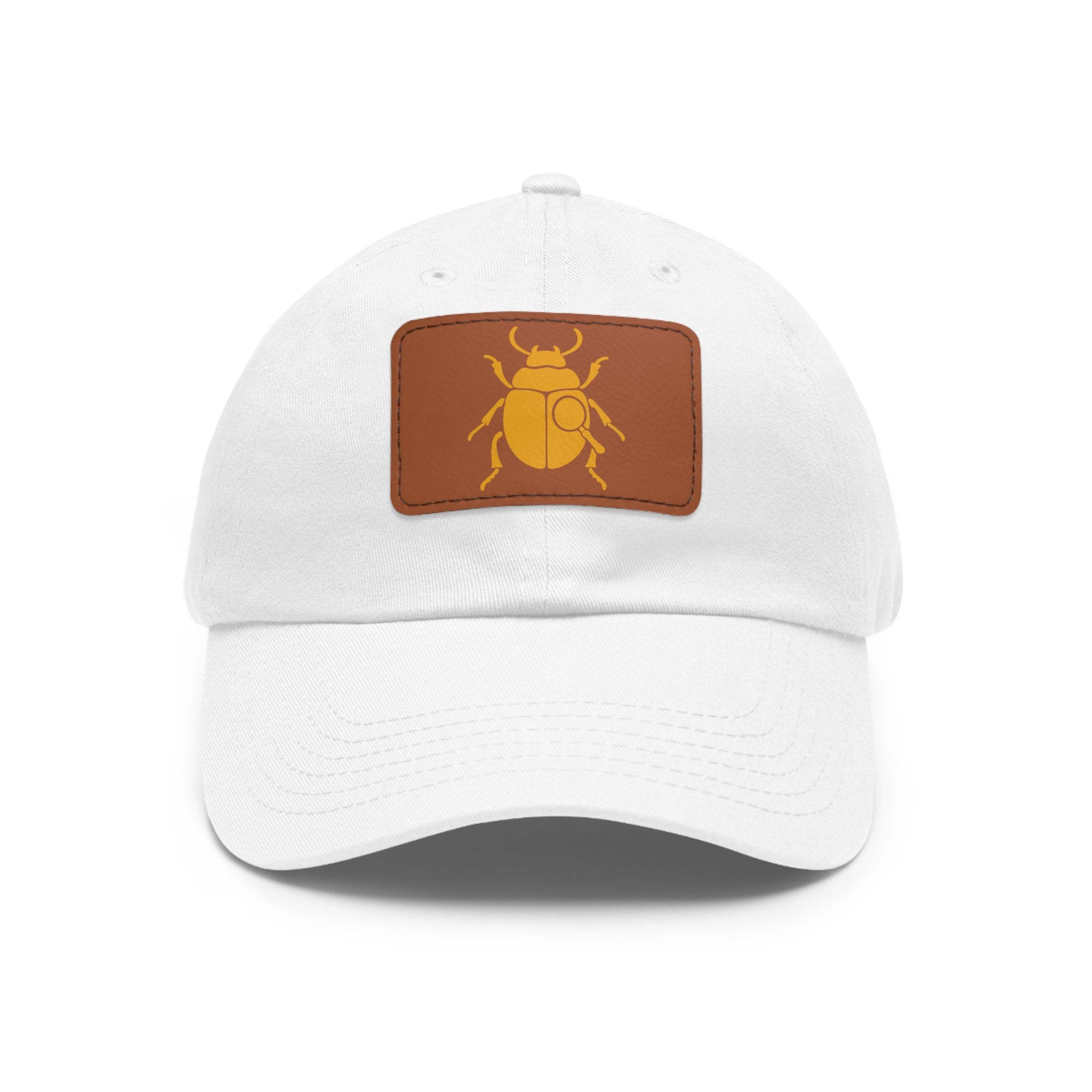 Golden Beetle - Dad Hat with Leather Patch (Rectangle)