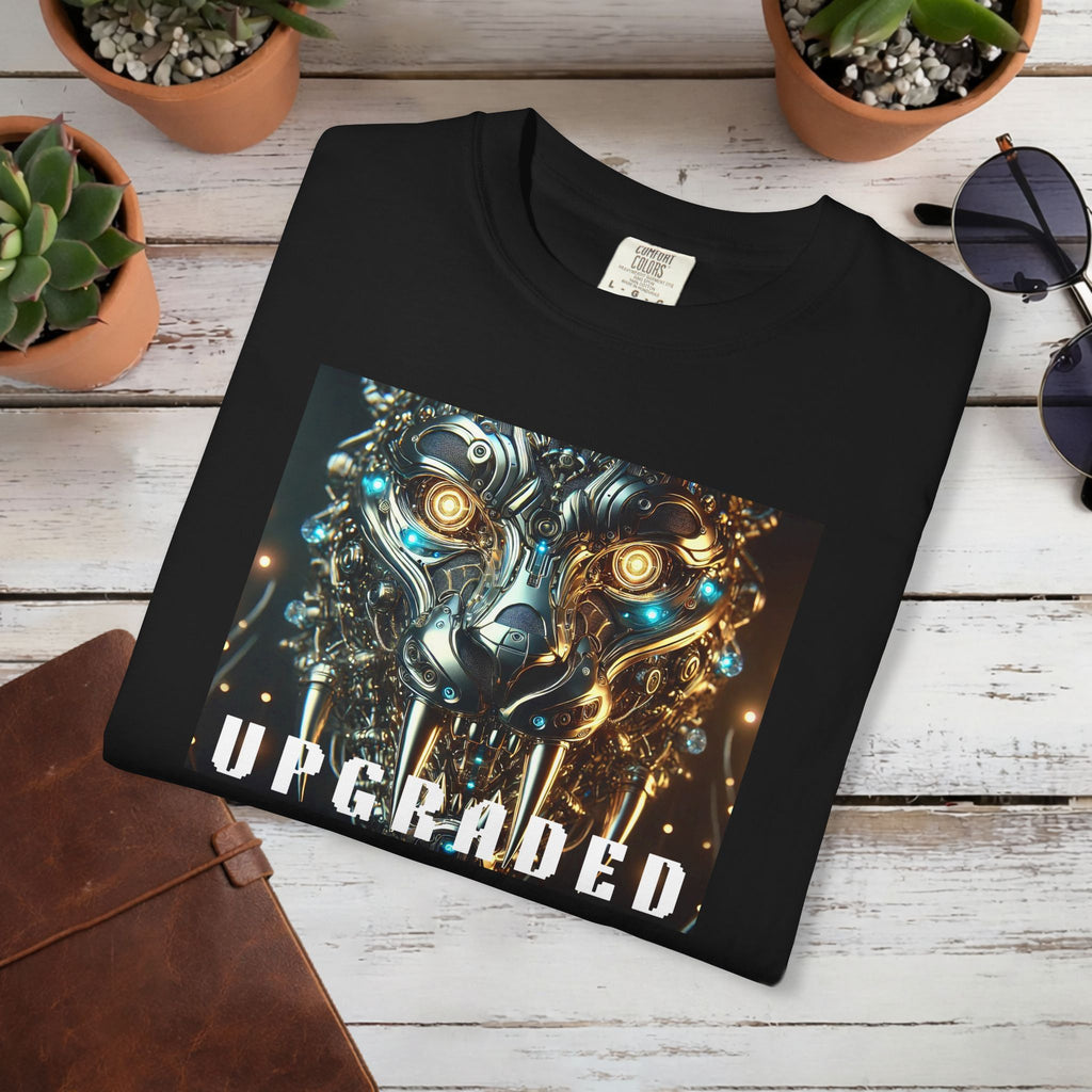 UPGRADED Cyber Panther T-Shirt | Futuristic Mechanical Animal Graphic Tee, Sci-Fi Streetwear Unisex