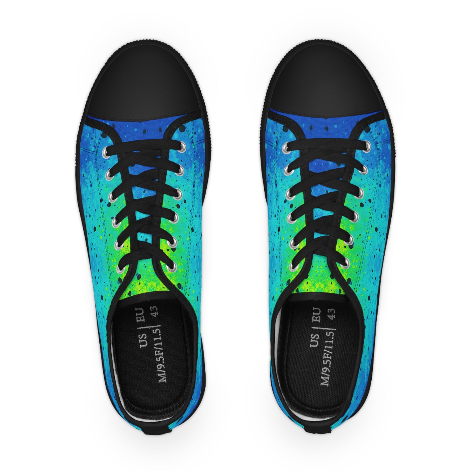 “AQUA V1” Unisex Low Top Sneakers – Color Gradient Graffiti Streetwear Edition, Men & Women
