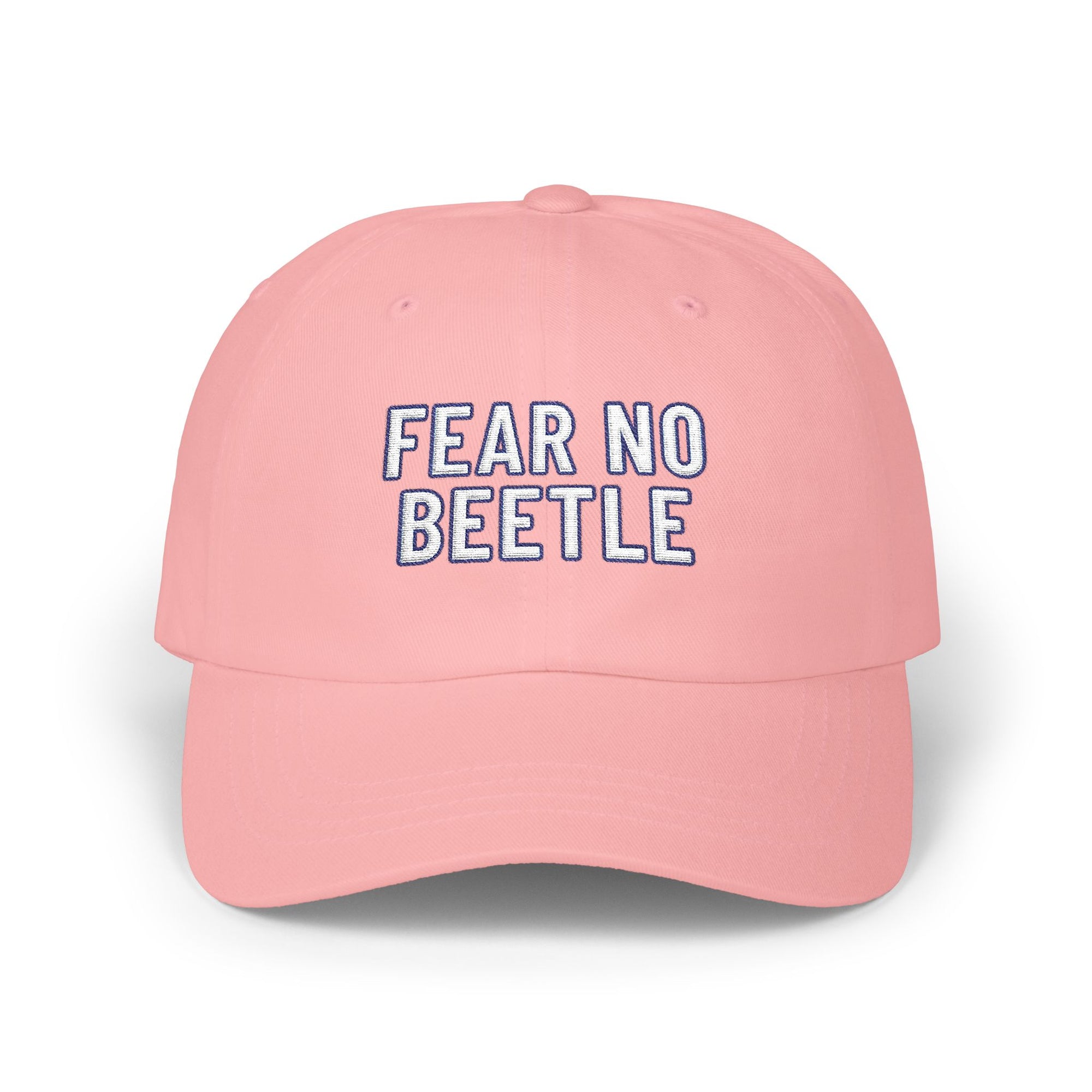 FEAR NO BEETLE Cap | Funny Embroidered Dad Hat Insect Humor Gift Baseball Cap