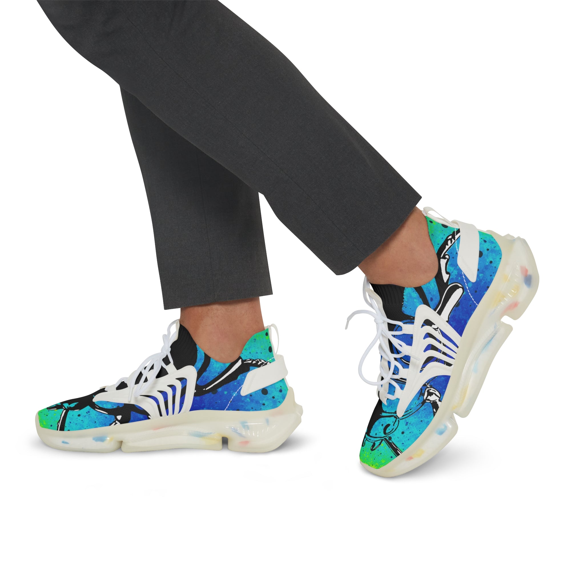 👟 “ICEWALKER V1” Digital Ocean Mesh Sneakers