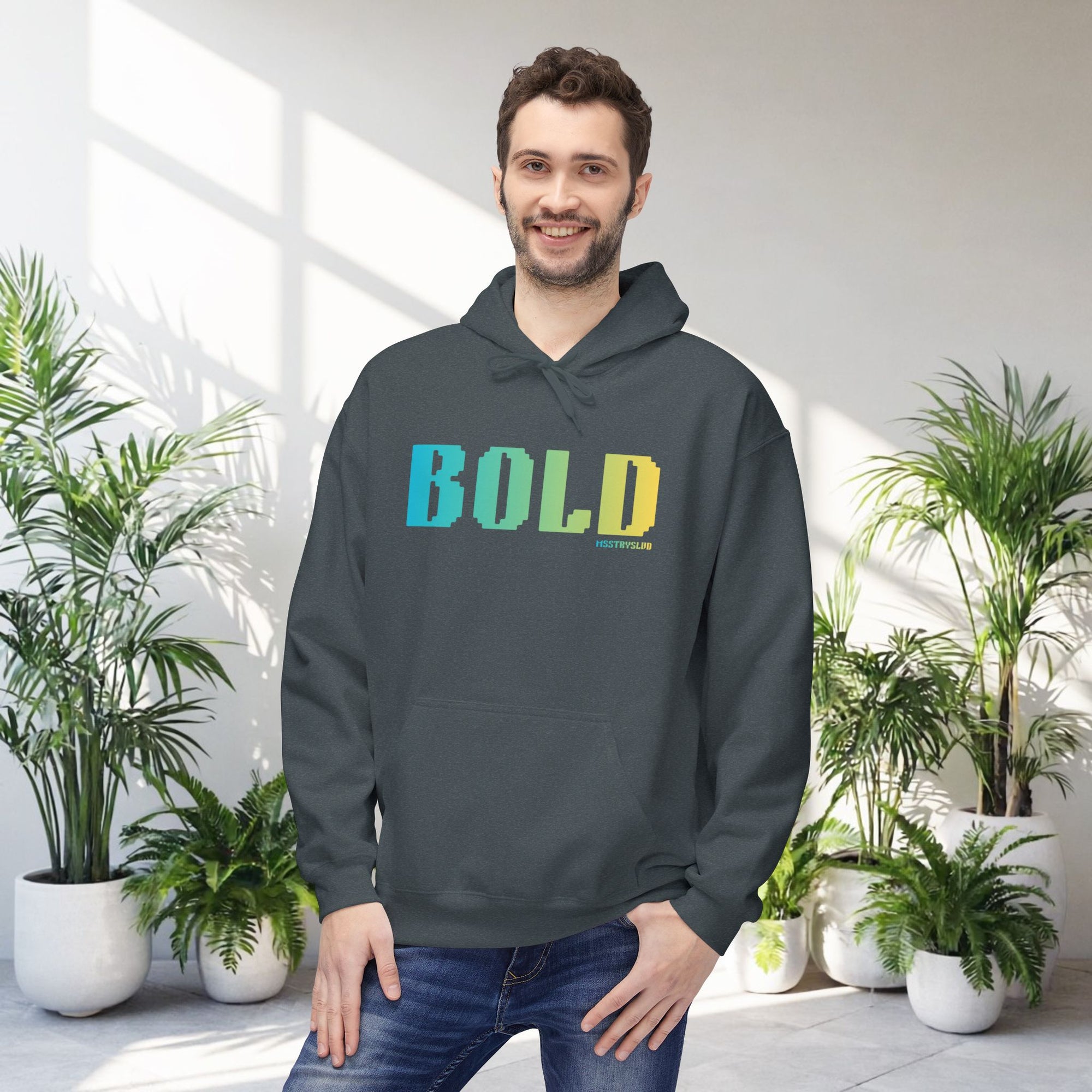 Bold Big Quote Hoodie | Bold Colorful Print Retro Graphic Pullover