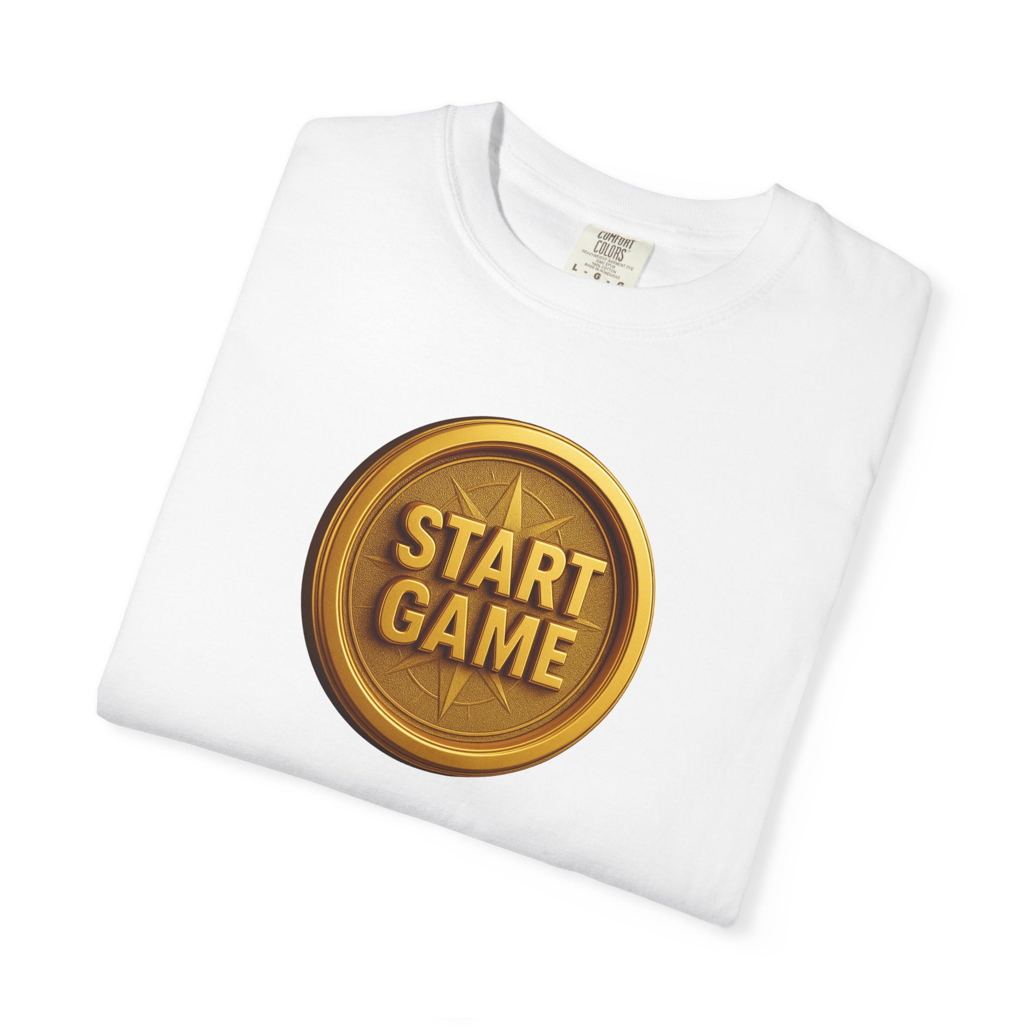 Start Game T-Shirt – MSSTRYSLVD® Gold Coin Graphic Tee | Streetwear for Dream-Chasers & Gamers
