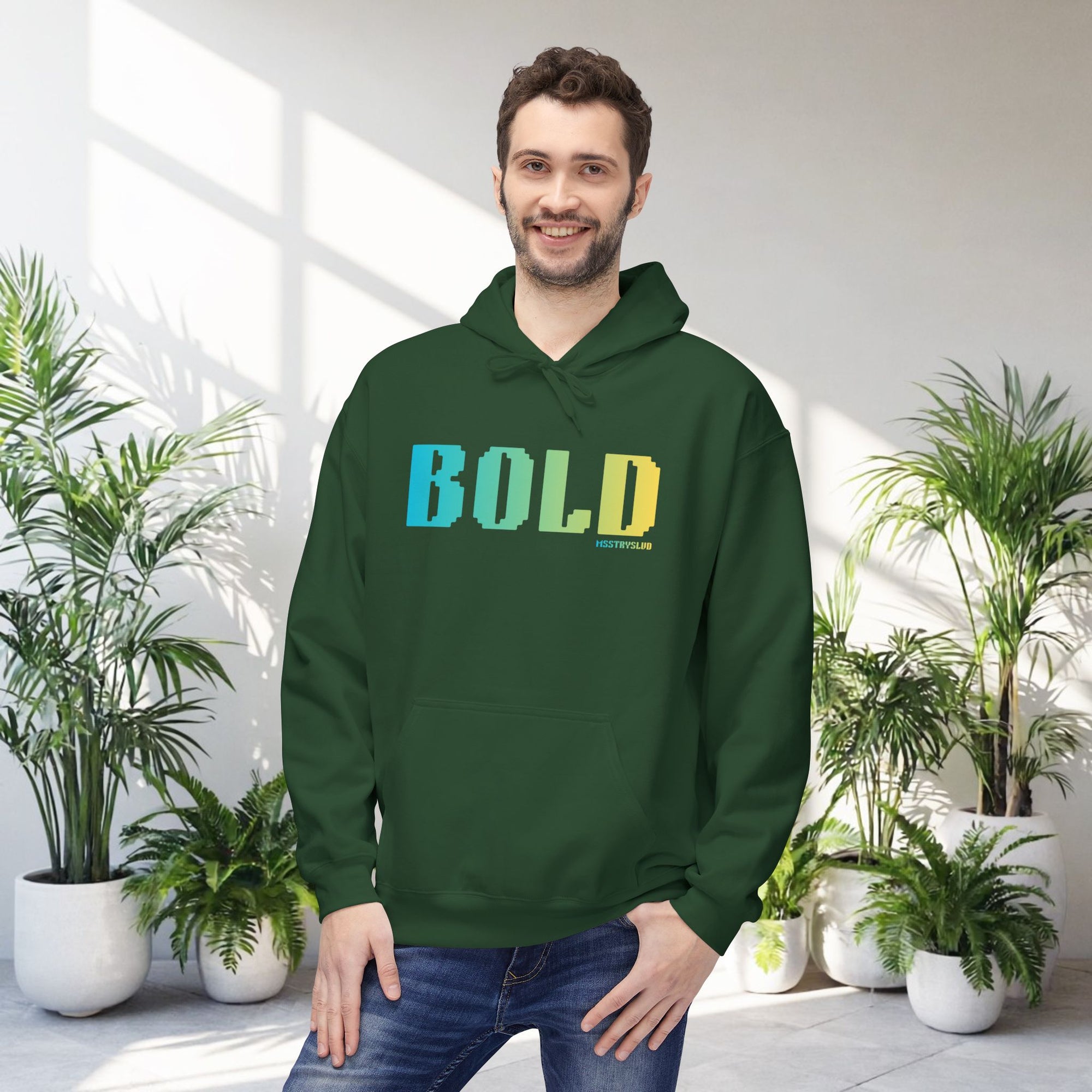 Bold Big Quote Hoodie | Bold Colorful Print Retro Graphic Pullover