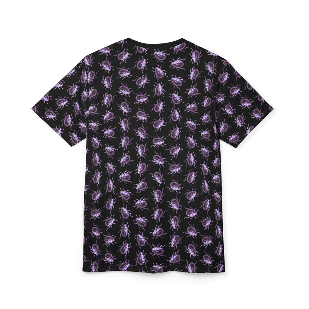 Beetle Neon Purple Color Pop All Over Print T Shirt For Men & Women