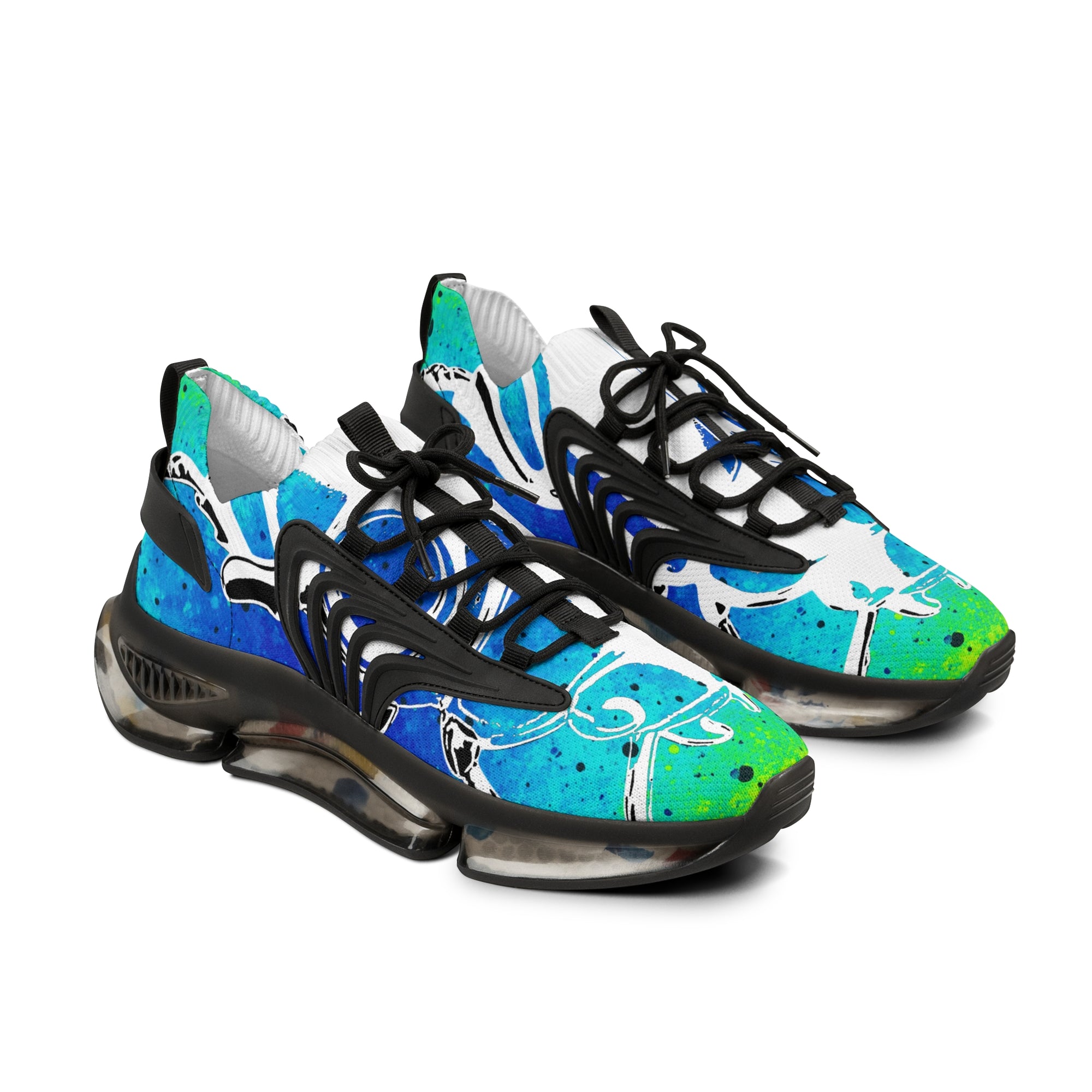 👟 “ICEWALKER V1A” Digital Ocean Mesh Sneakers