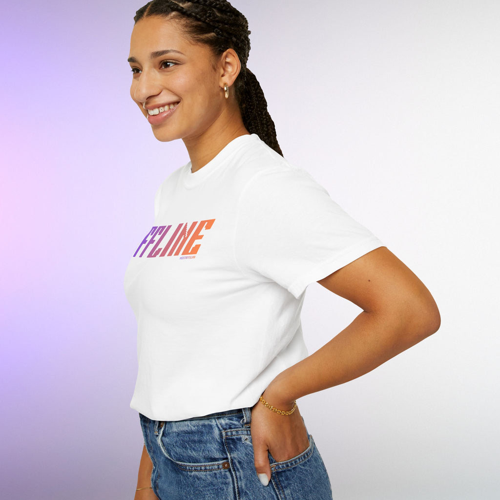 OFFLINE Graphic T Shirt Aesthetic Streetwear Tee, Unisex Minimal Typography Shirt, Travel Pastel Fashion Top