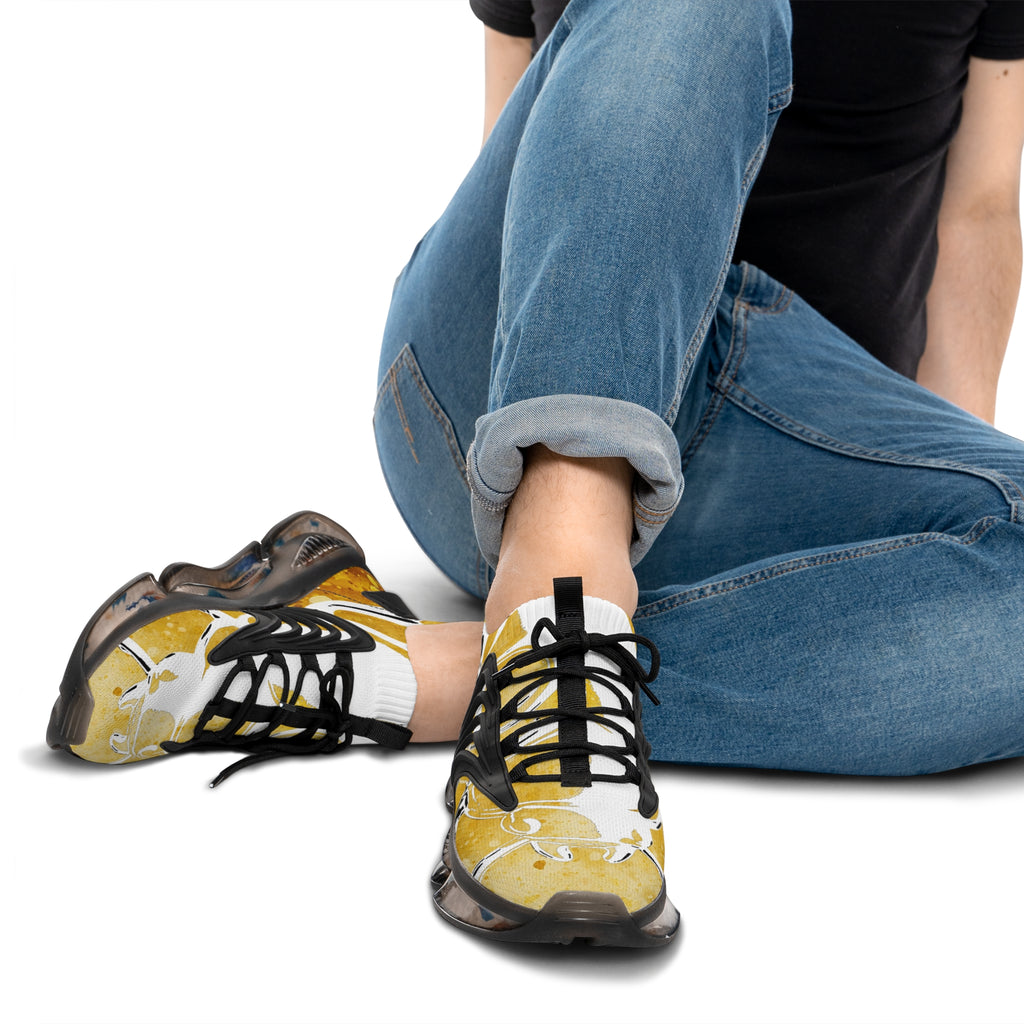 🟡 “GOLD BUGGED OUT V1A”  Men's Mesh Sneakers