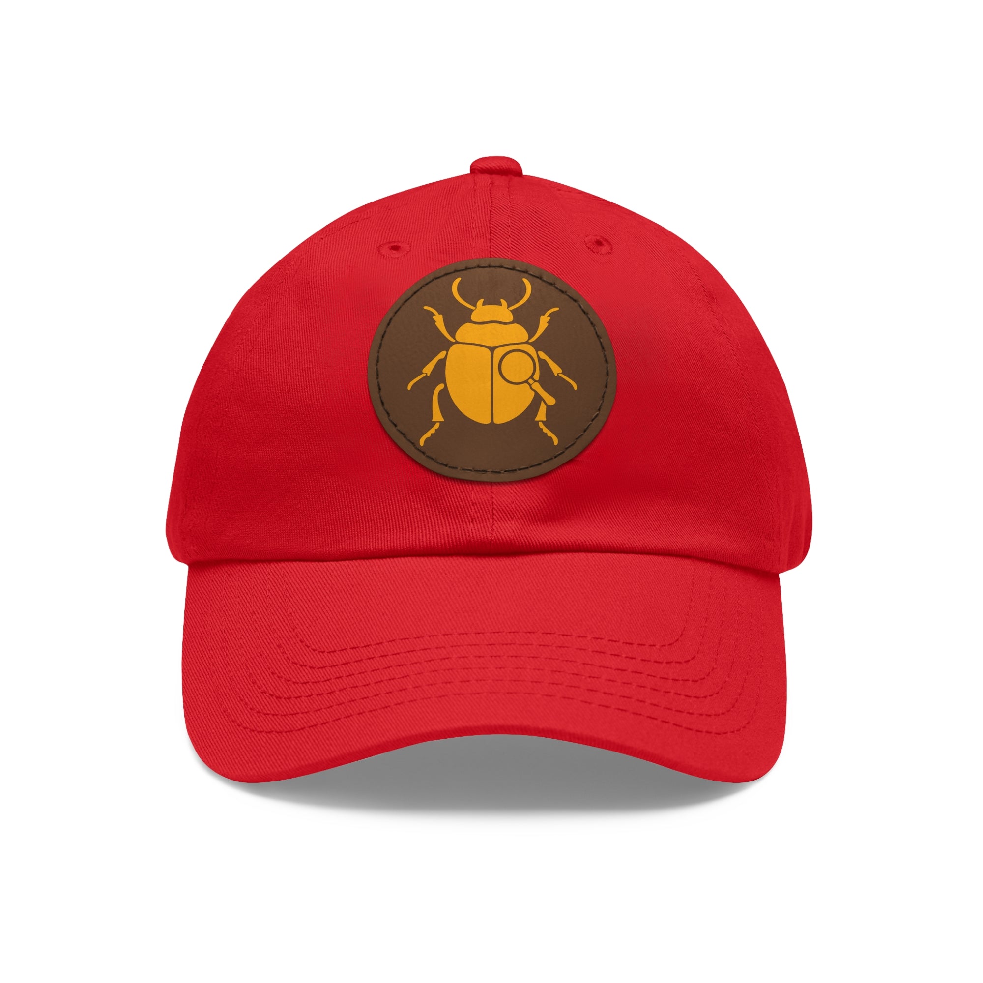 Golden Beetle - Dad Hat with Leather Patch (Round)