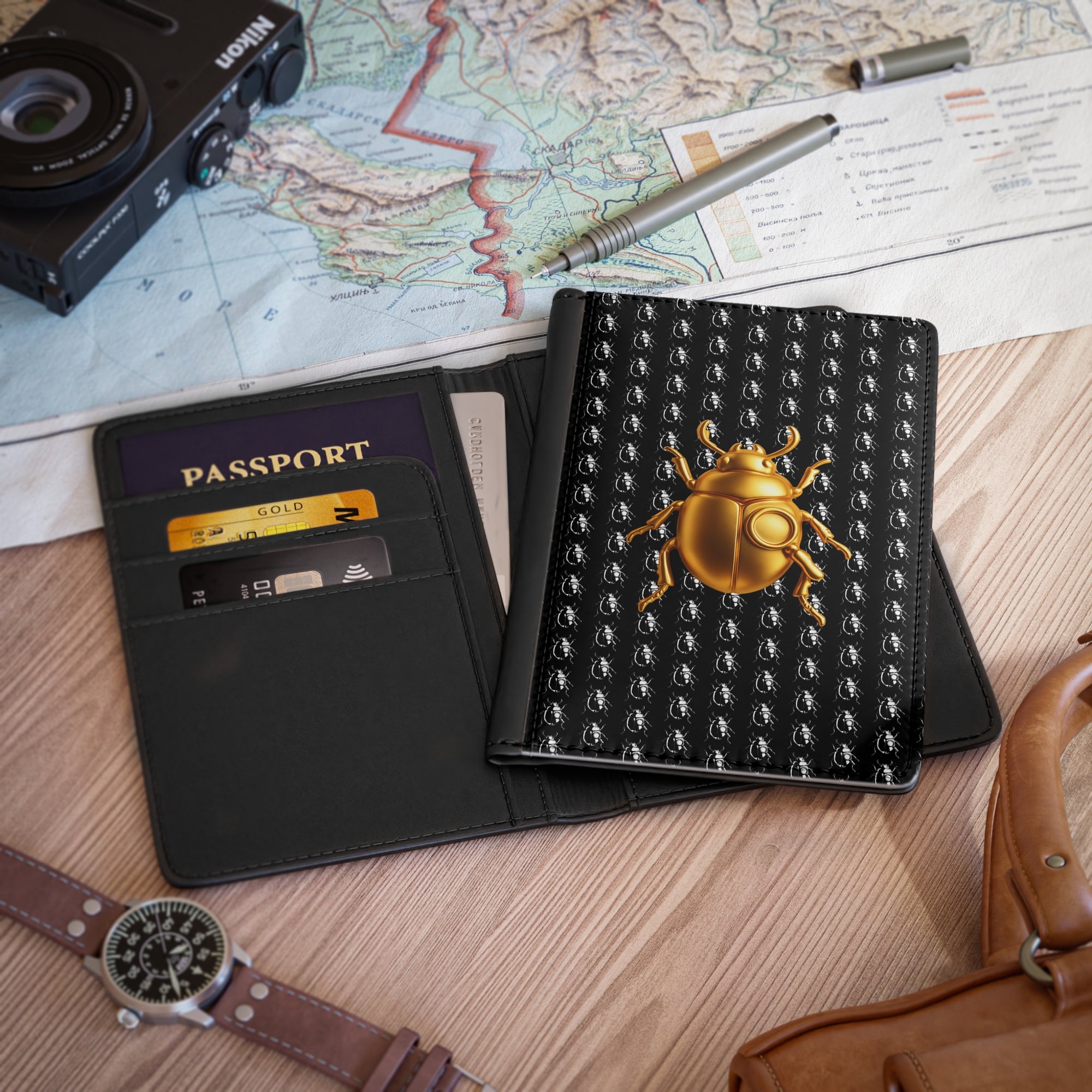 ✈️ "GOLDEN BEETLE" Passport Cover
