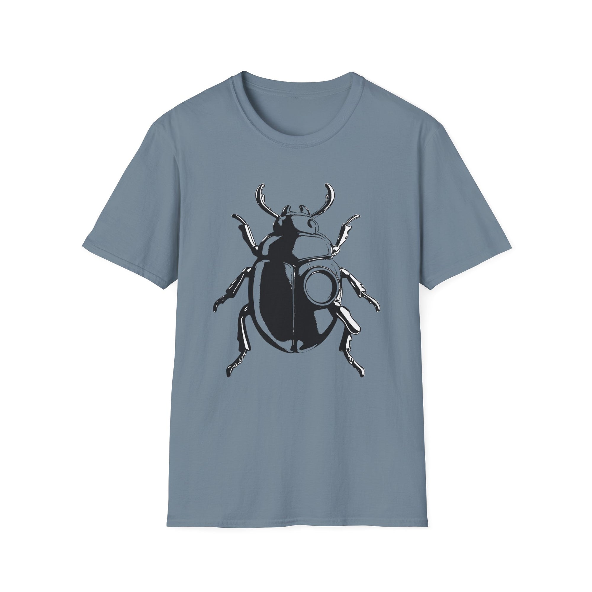 Beetle Graphic T-Shirt – Minimalist Insect Shirt, Nature-Inspired Unisex Tee, Entomology Gift, Aesthetic Bug Design, Unisex Softstyle T-Shirt