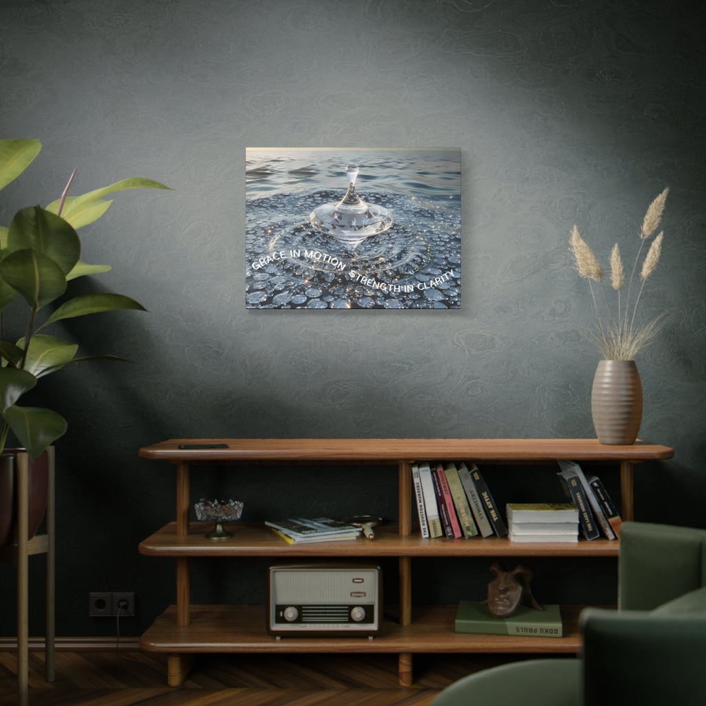 Grace in Motion – Crystal Spinning Top Matte Canvas | Strength in Clarity Inspirational Wall Art