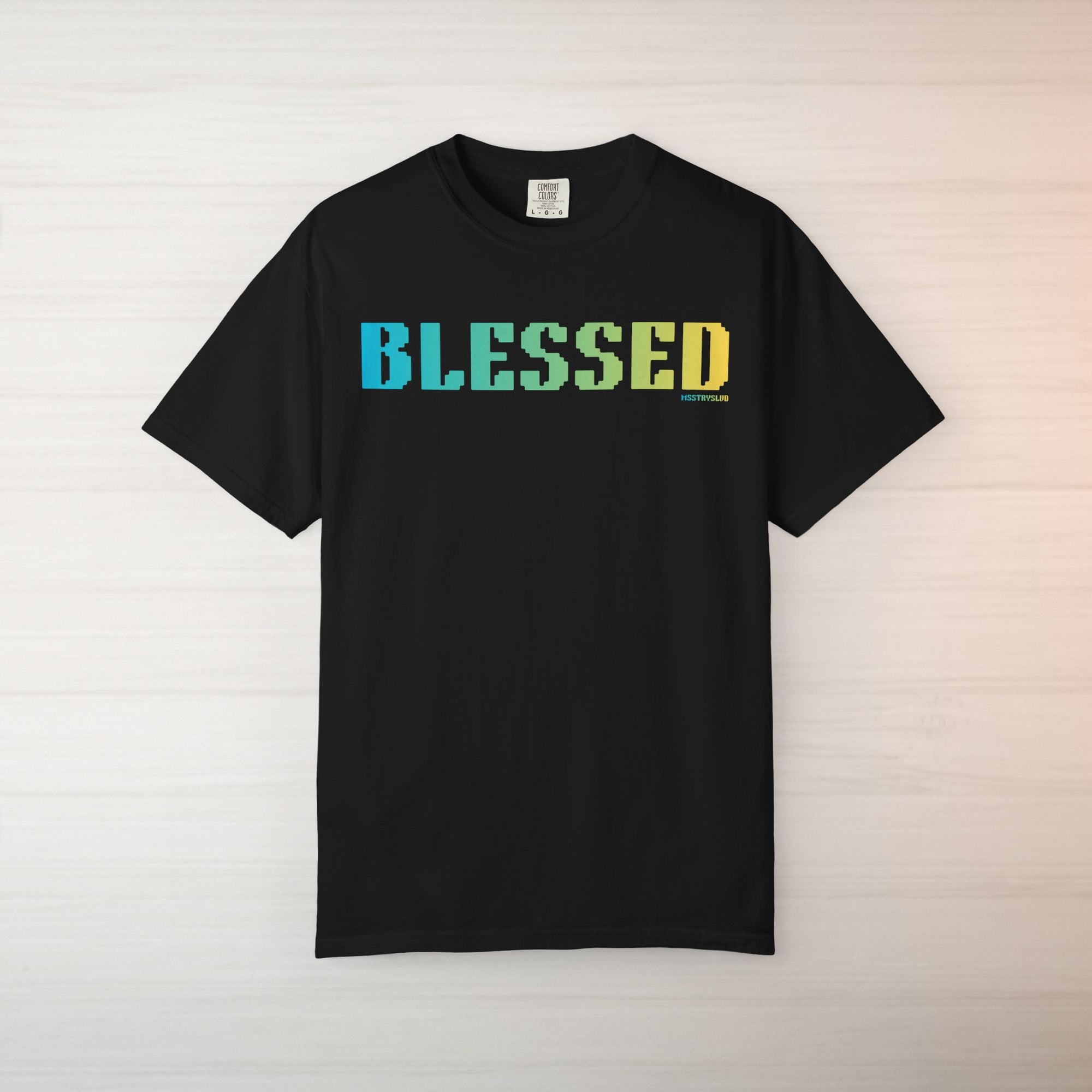 BLESSED Graphic T Shirt Aesthetic Streetwear Tee, Unisex Minimal Typography Shirt, Grateful Pastel Fashion Top