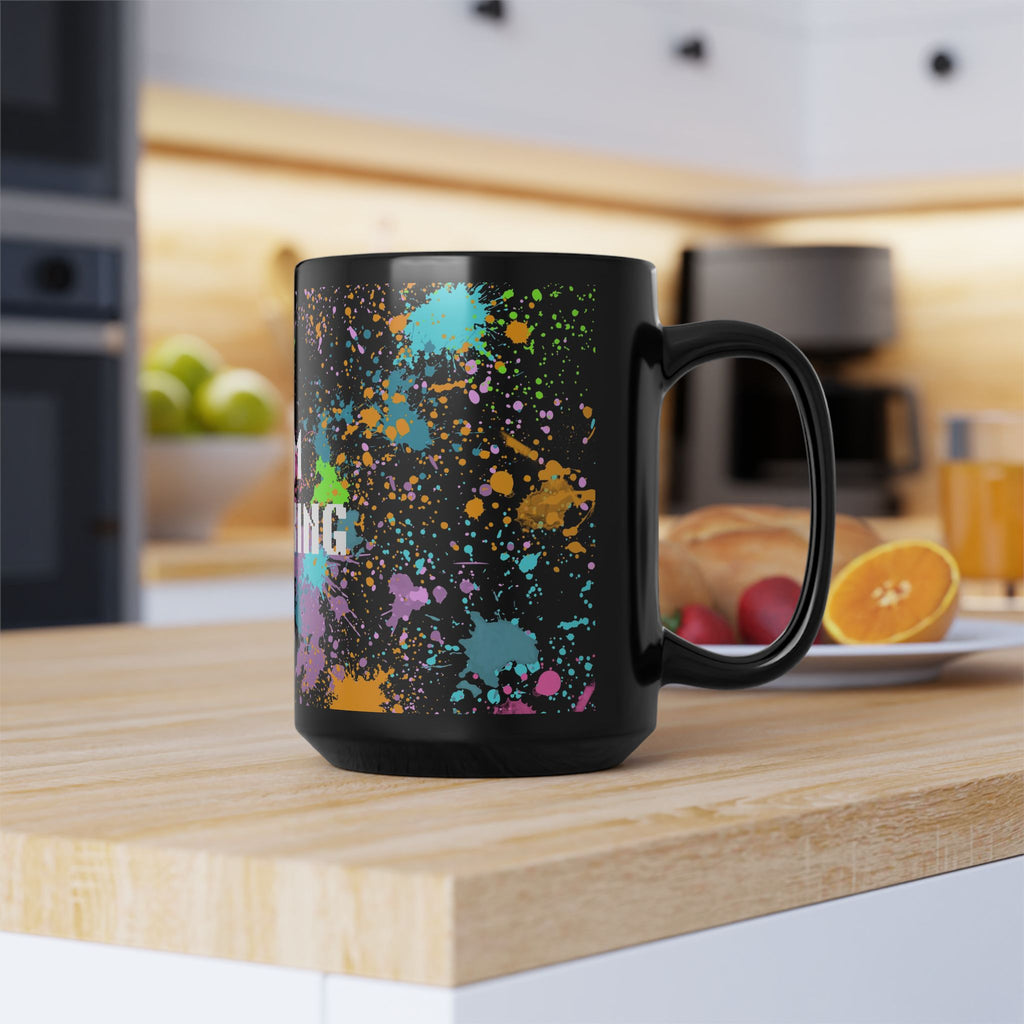 I Am Thinking Black Mug Color Splash Funny Coffee Cup Gift Office Friends
