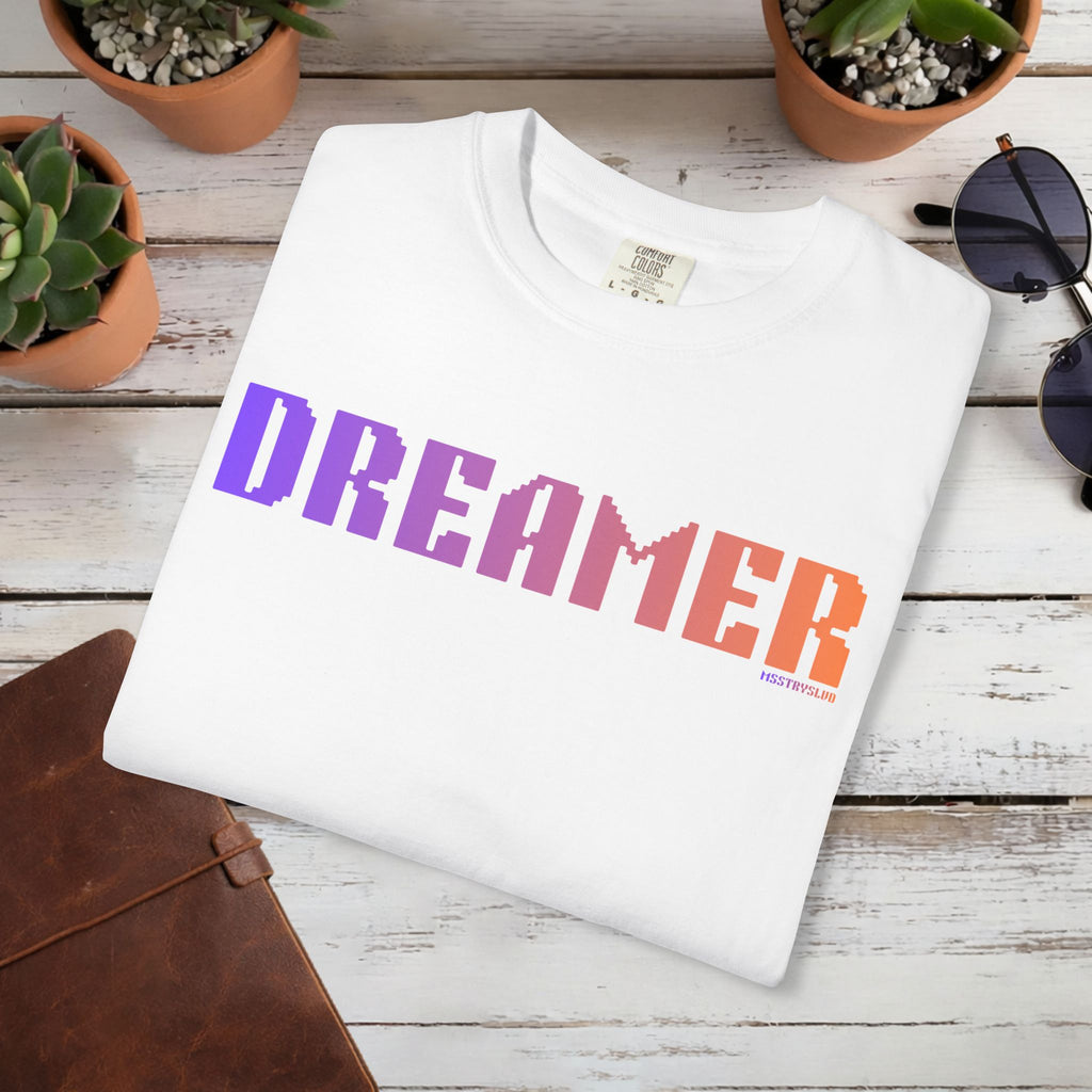 DREAMER Graphic T Shirt Aesthetic Streetwear Tee, Unisex Minimal Typography Shirt, Pastel Fashion Top