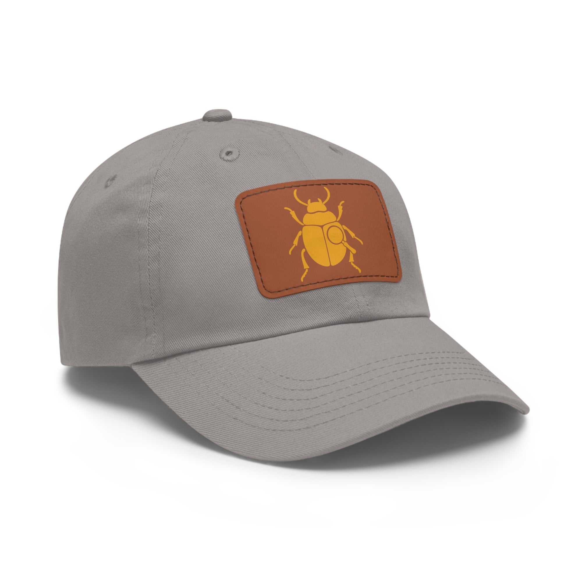 Golden Beetle - Dad Hat with Leather Patch (Rectangle)