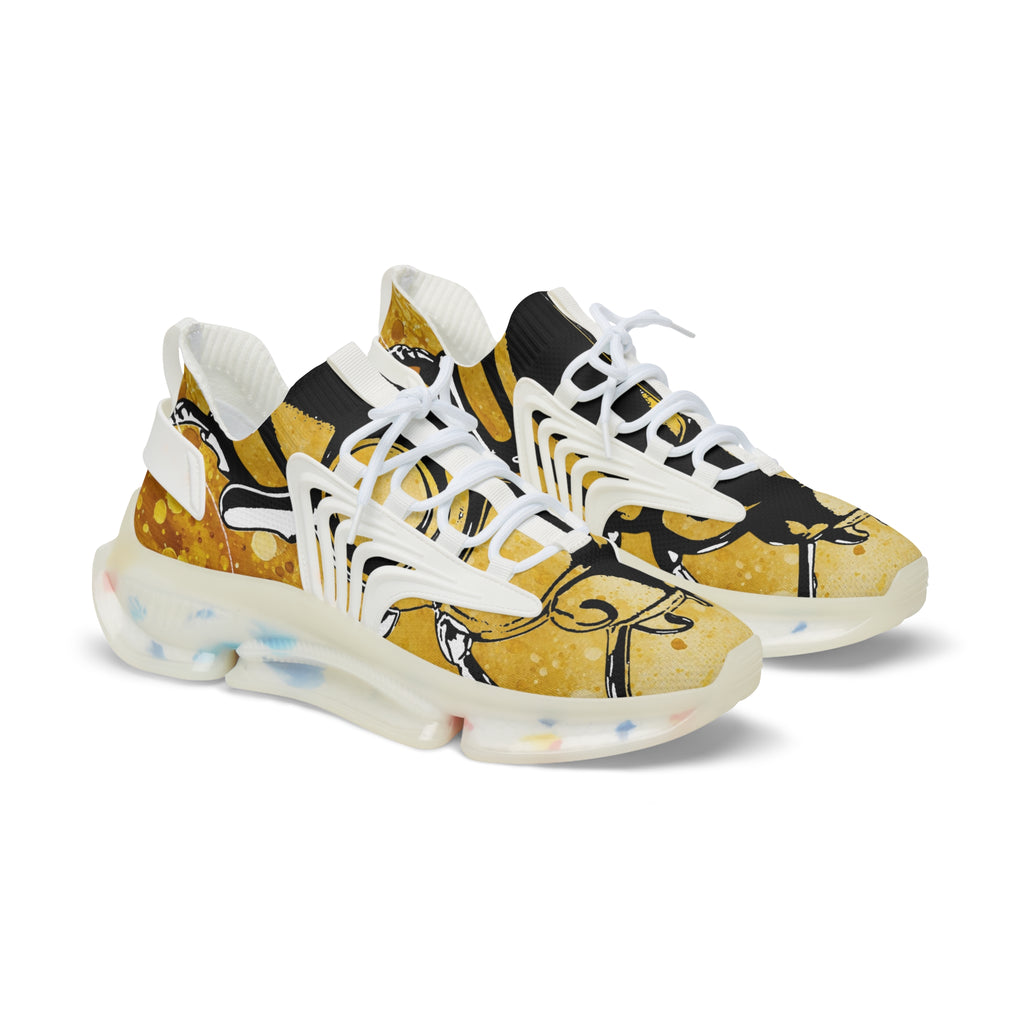 🟡 “GOLD BUGGED OUT V1”  Men's Mesh Sneakers