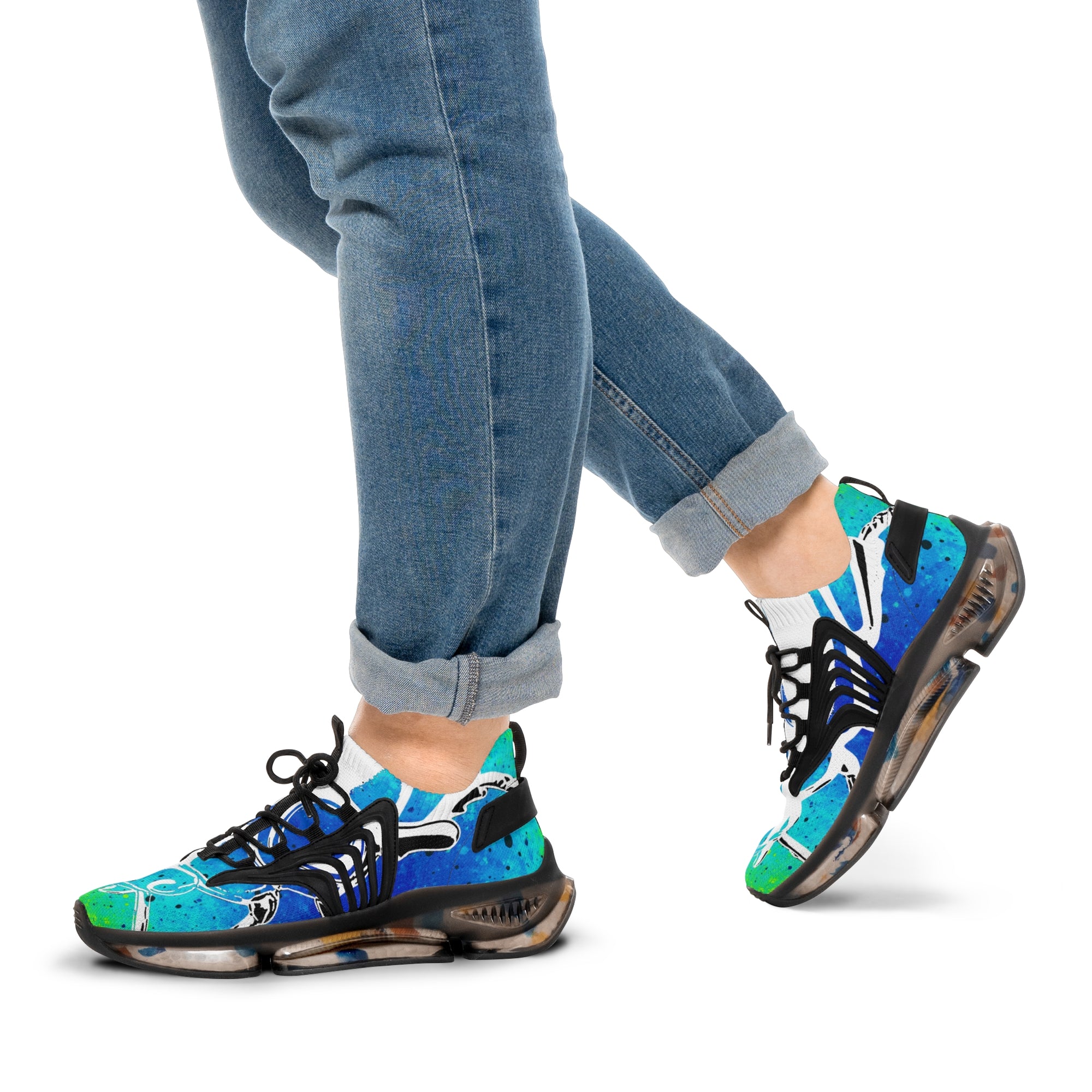 👟 “ICEWALKER V1A” Digital Ocean Mesh Sneakers
