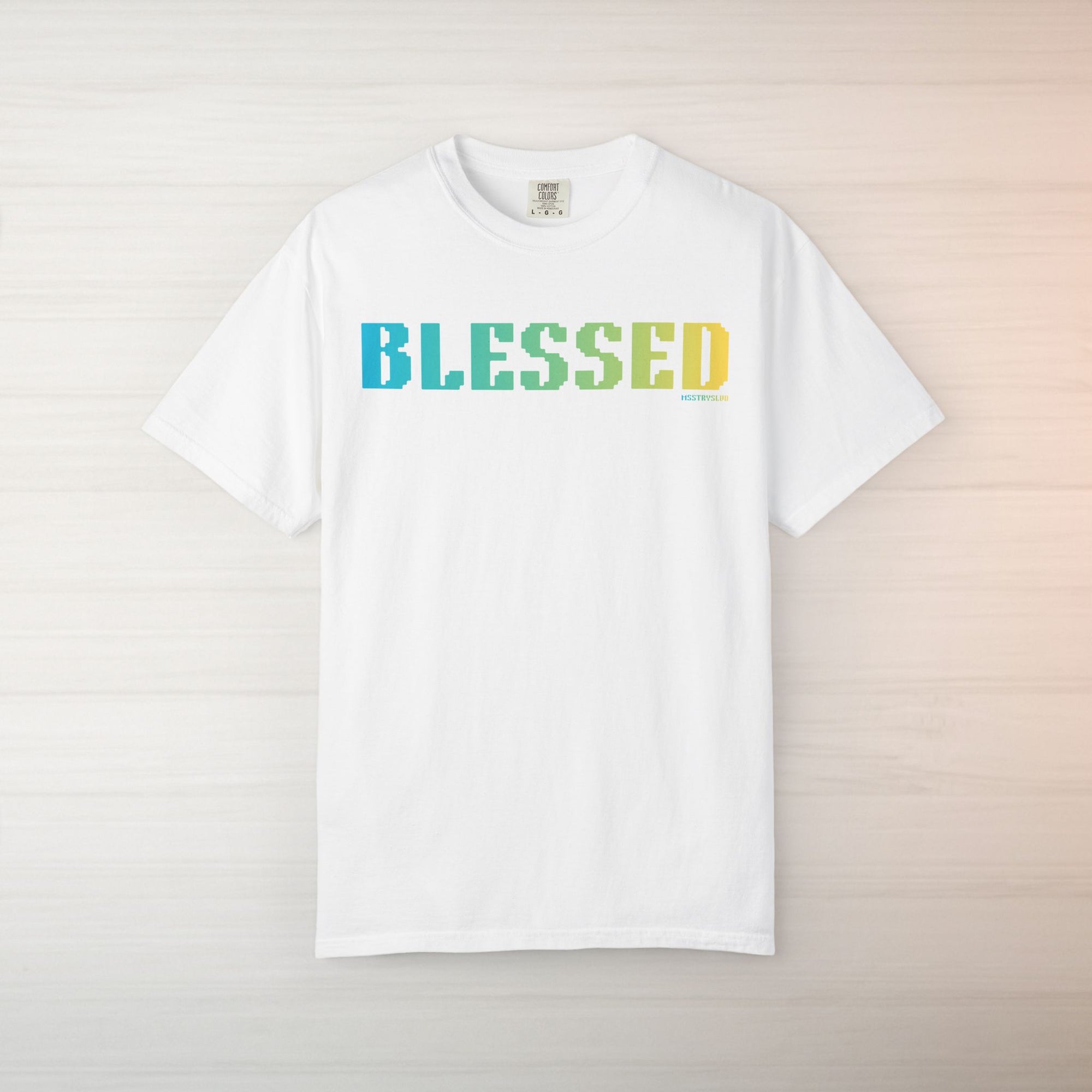 BLESSED Graphic T Shirt Aesthetic Streetwear Tee, Unisex Minimal Typography Shirt, Grateful Pastel Fashion Top