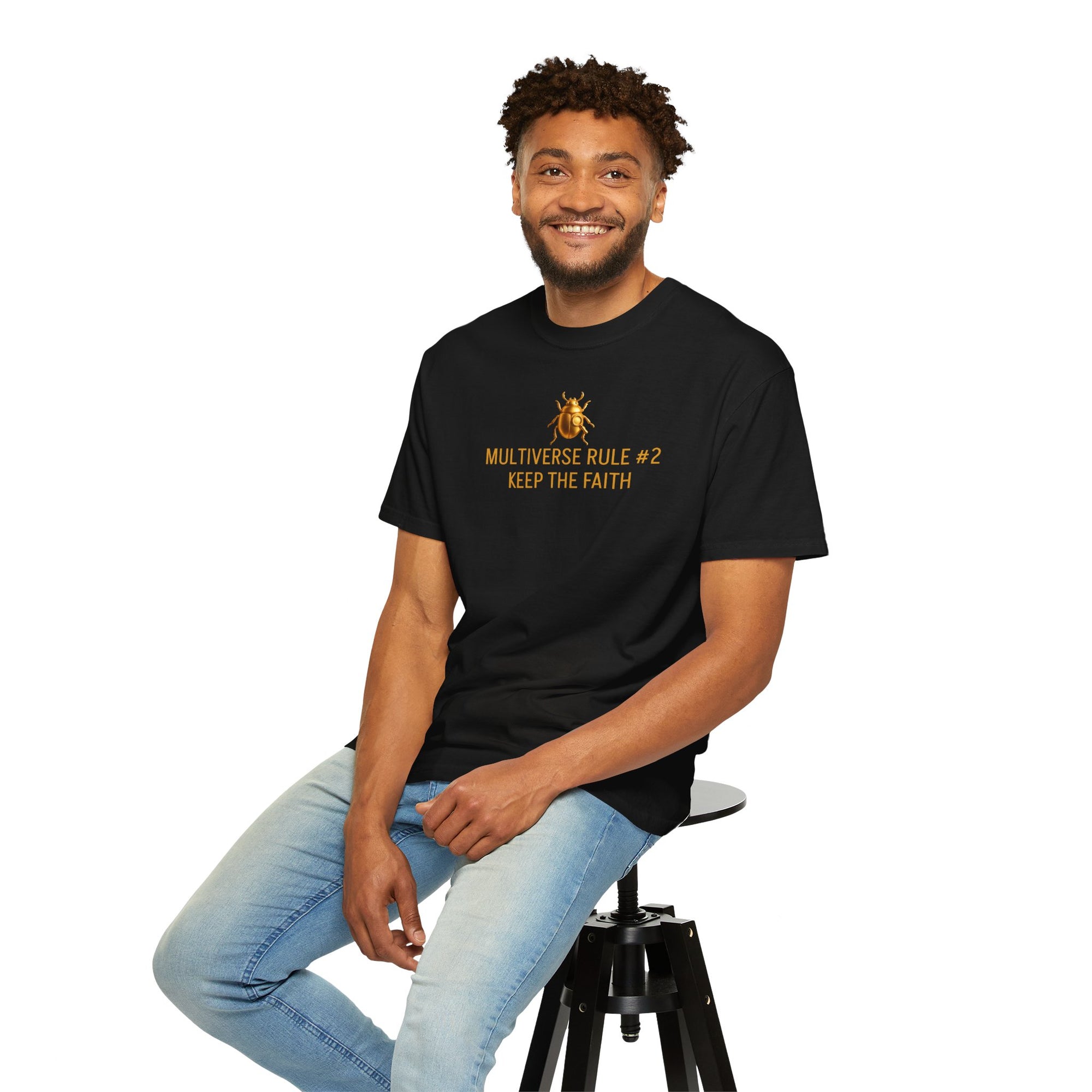“MULTIVERSE RULE #2: KEEP THE FAITH” Quote T-shirt