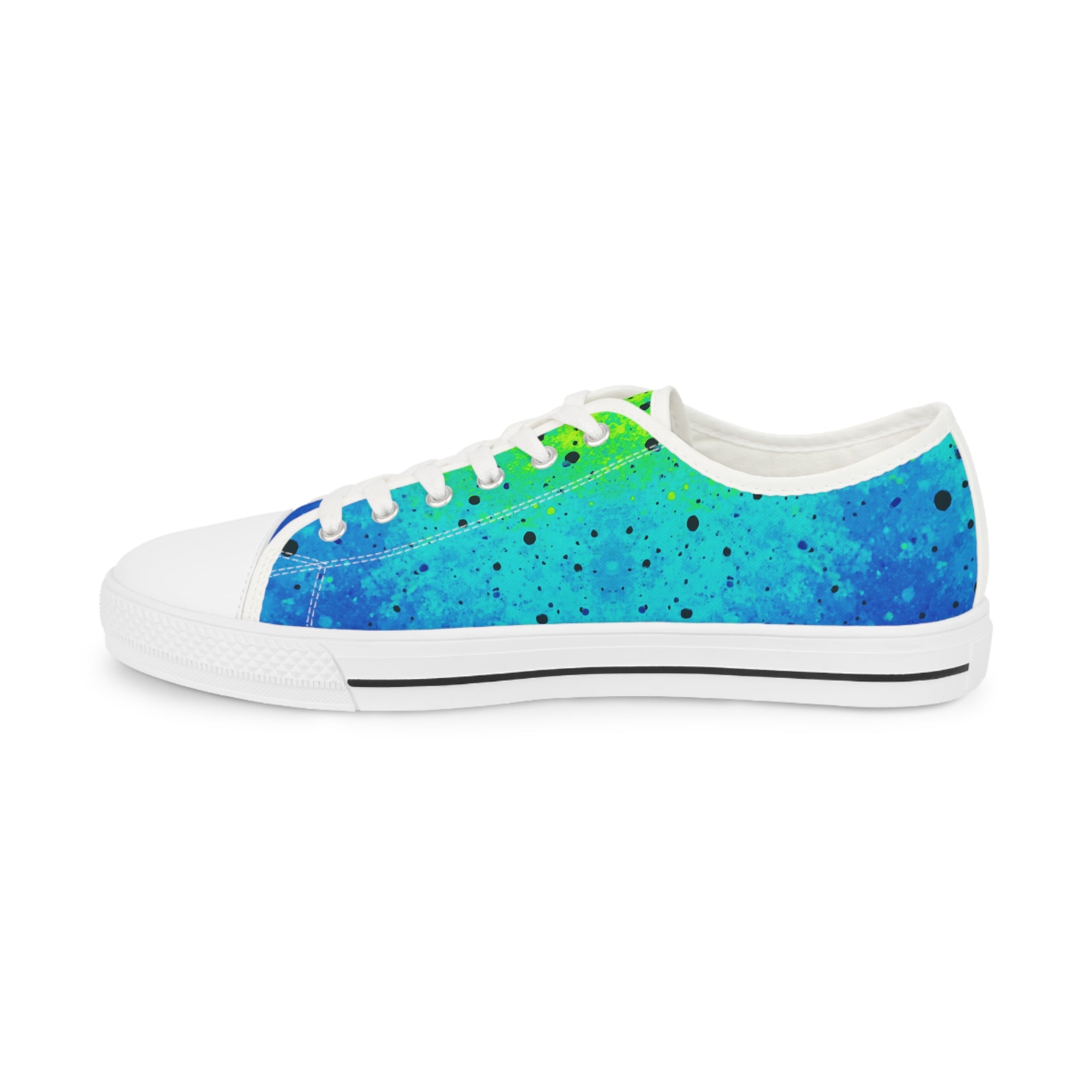 “AQUA V1” Unisex Low Top Sneakers – Color Gradient Graffiti Streetwear Edition, Men & Women