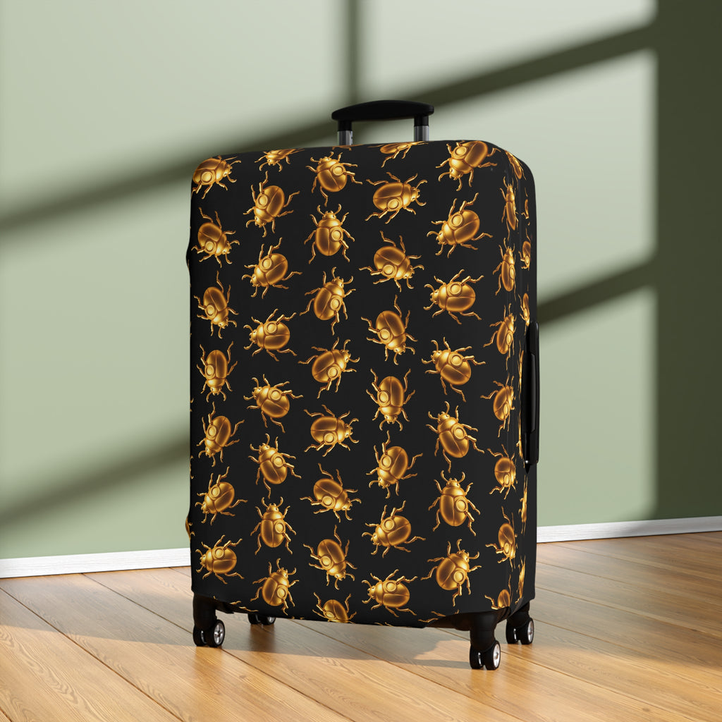✈️ "BUGGED AND COVERED" Golden Beetle Luggage Cover