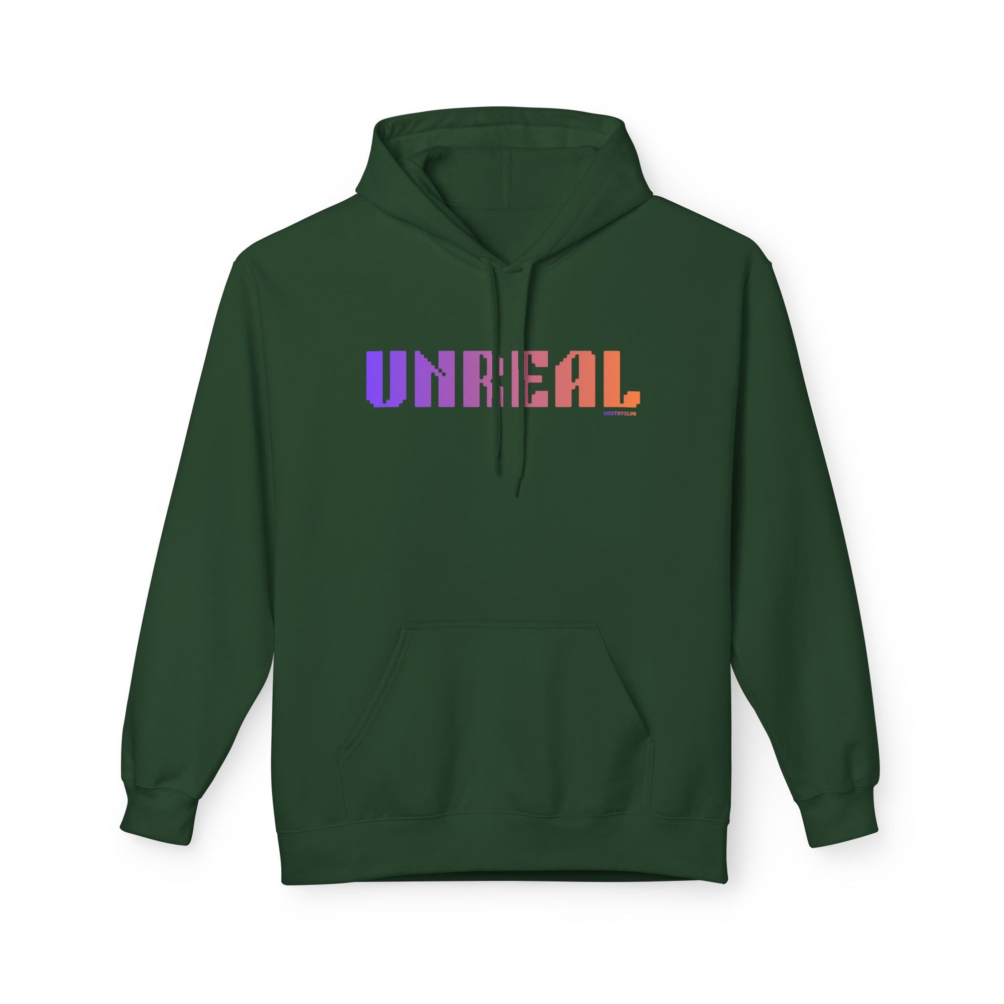 Unreal Bold Big Quote Hoodie | Positive Colorful Print Retro Graphic Pullover