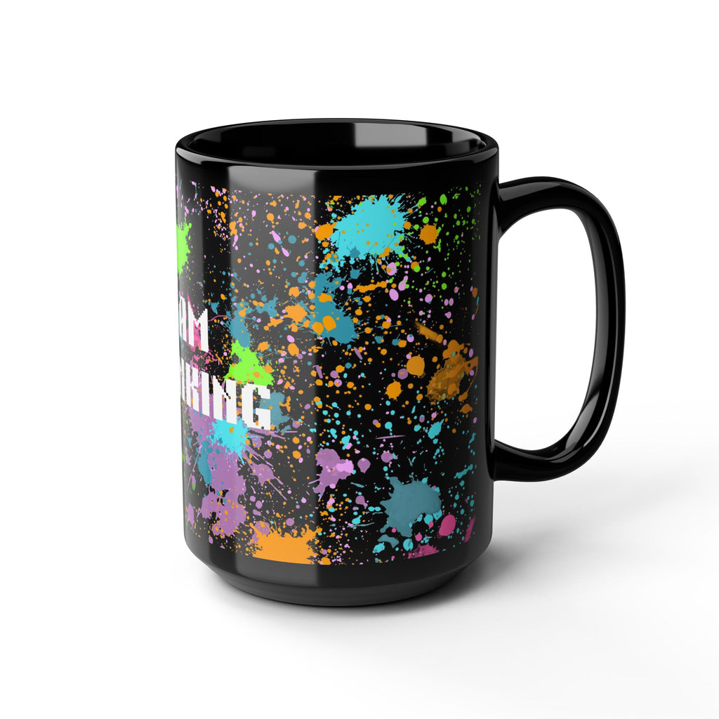 I Am Thinking Black Mug Color Splash Funny Coffee Cup Gift Office Friends