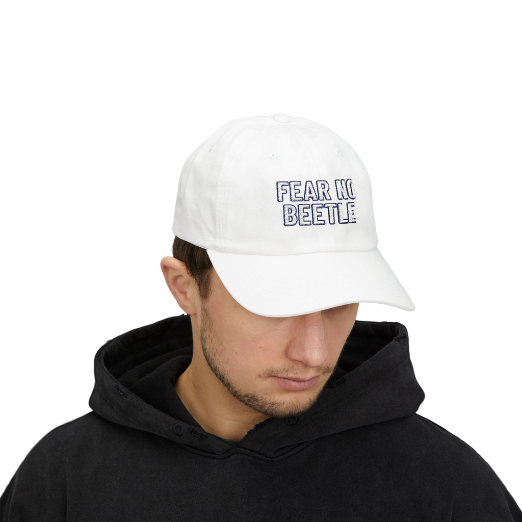 FEAR NO BEETLE Cap | Funny Embroidered Dad Hat Insect Humor Gift Baseball Cap