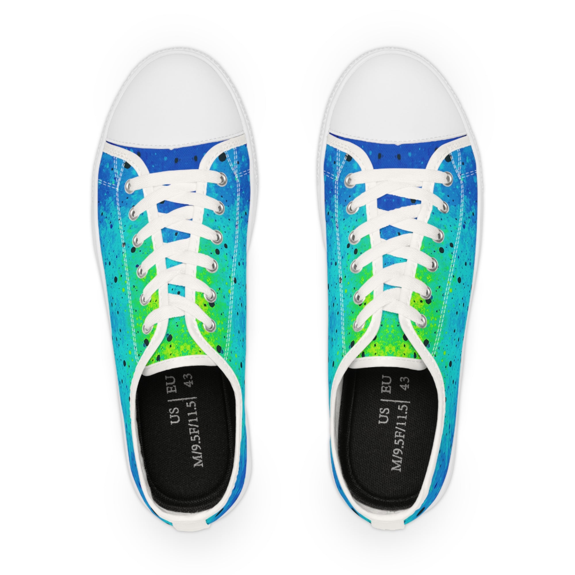 “AQUA V1” Unisex Low Top Sneakers – Color Gradient Graffiti Streetwear Edition, Men & Women
