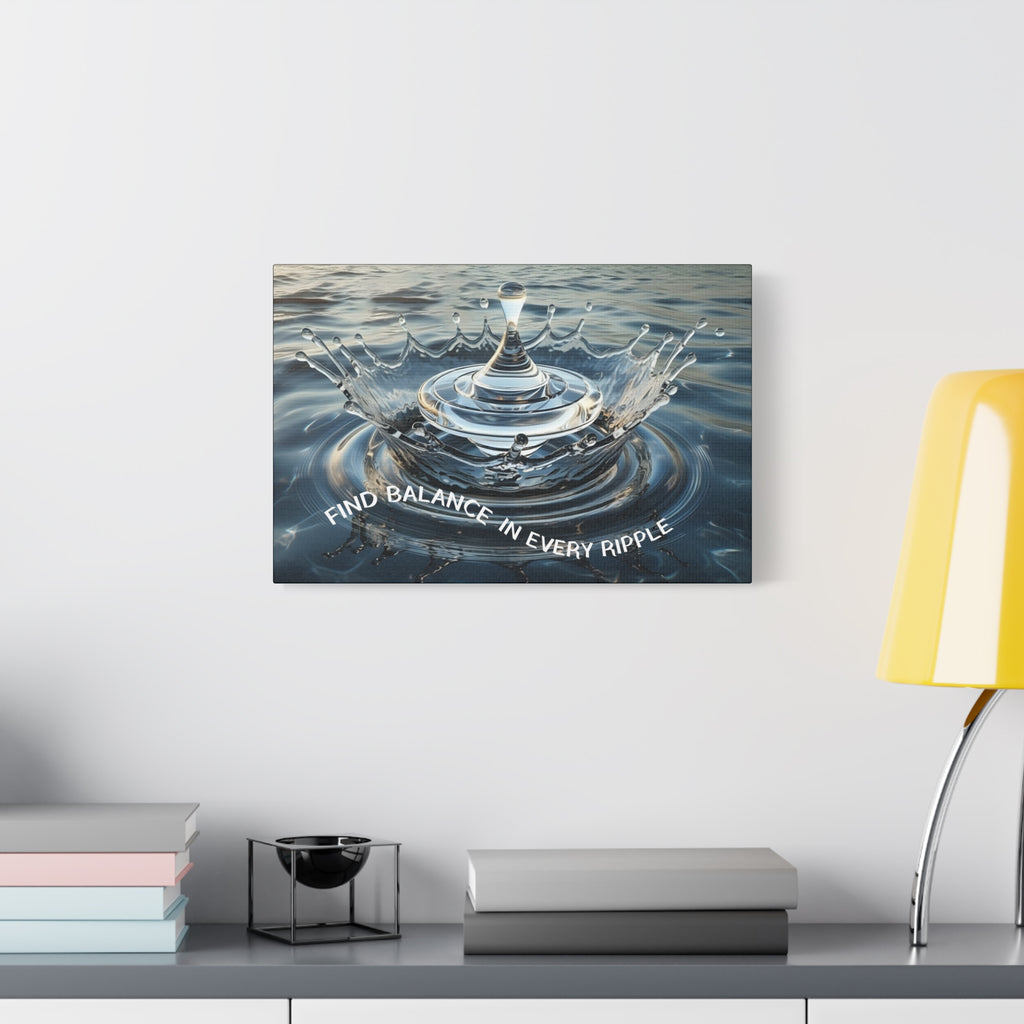 Find Balance in Every Ripple – Liquid Spinning Top Matte Canvas | Calm & Clarity Inspirational Wall Art