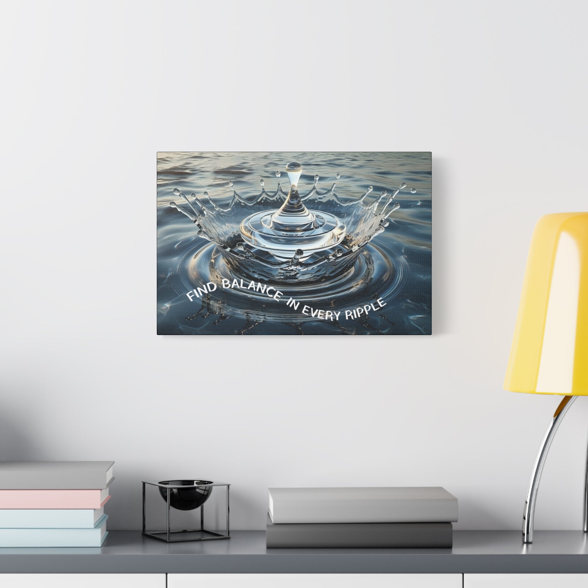 Find Balance in Every Ripple – Liquid Spinning Top Matte Canvas | Calm & Clarity Inspirational Wall Art