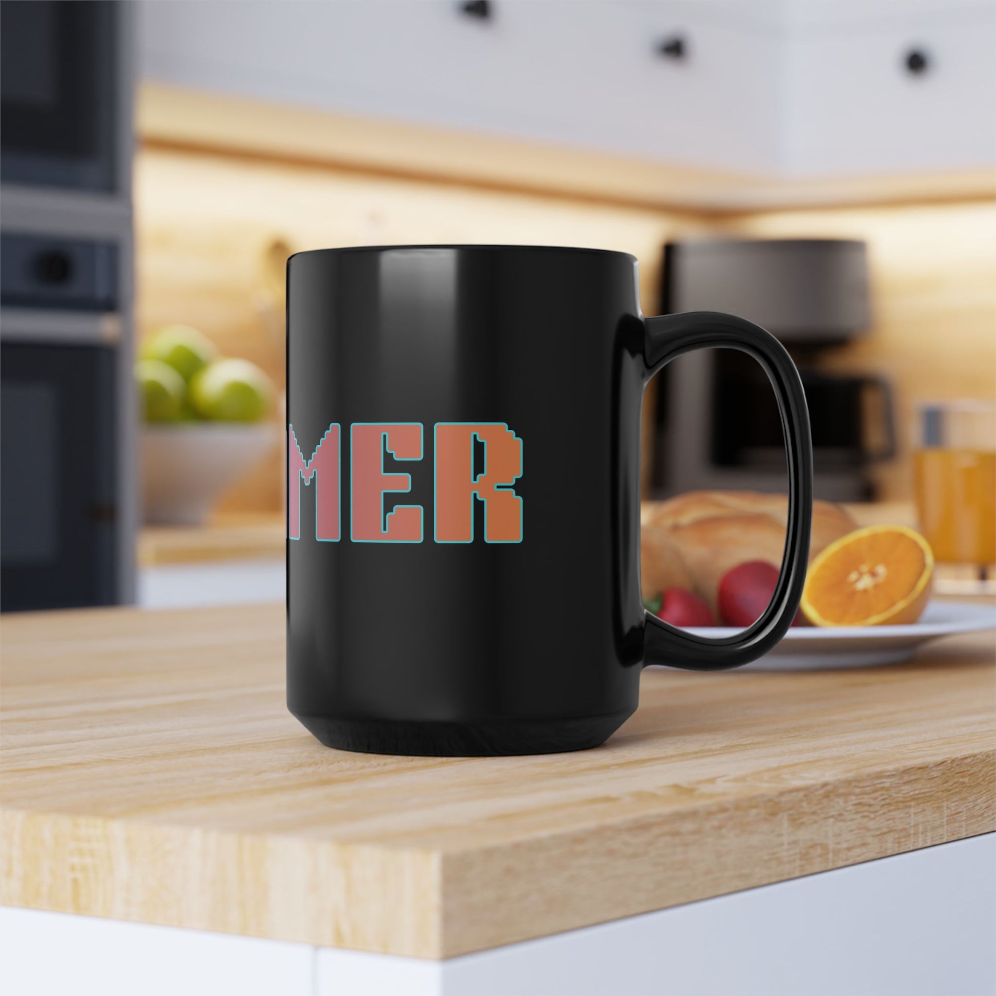 Dreamer Black Mug Color Gradient Funny Coffee Cup Gift Work Office Friends