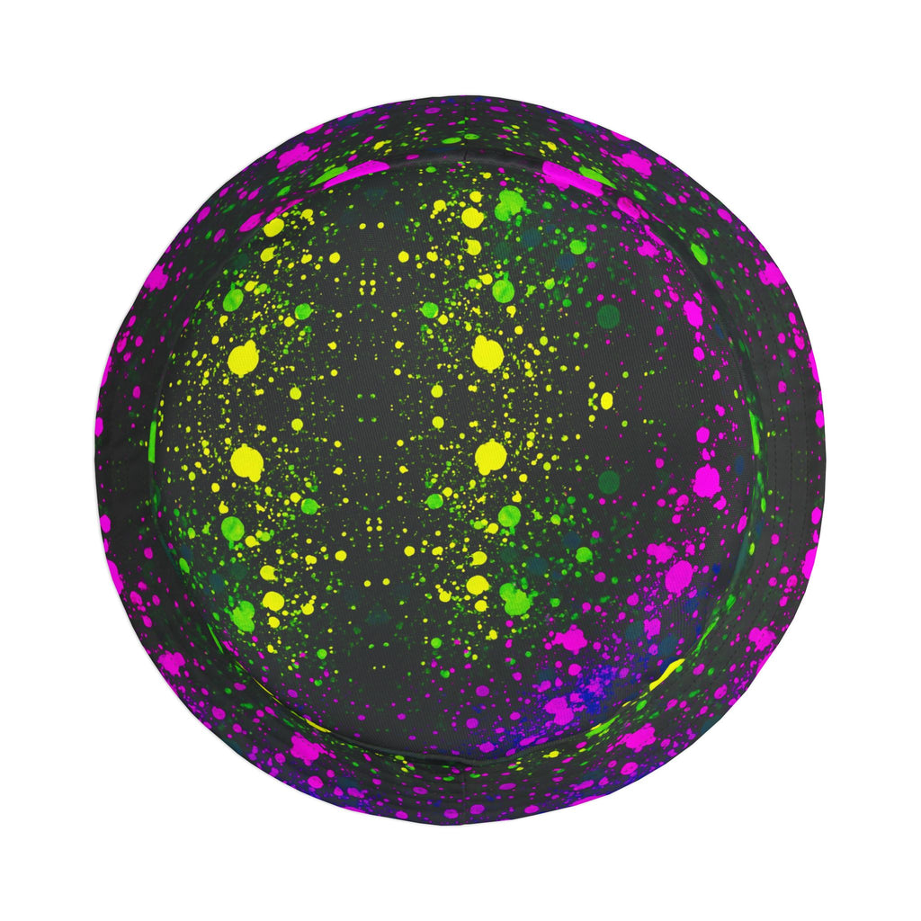 PULSE Color Splash Bucket Hat Neon Splatter in Pink, Yellow, Green & Blue | Unisex Reversible Bold Rave Festival Streetwear