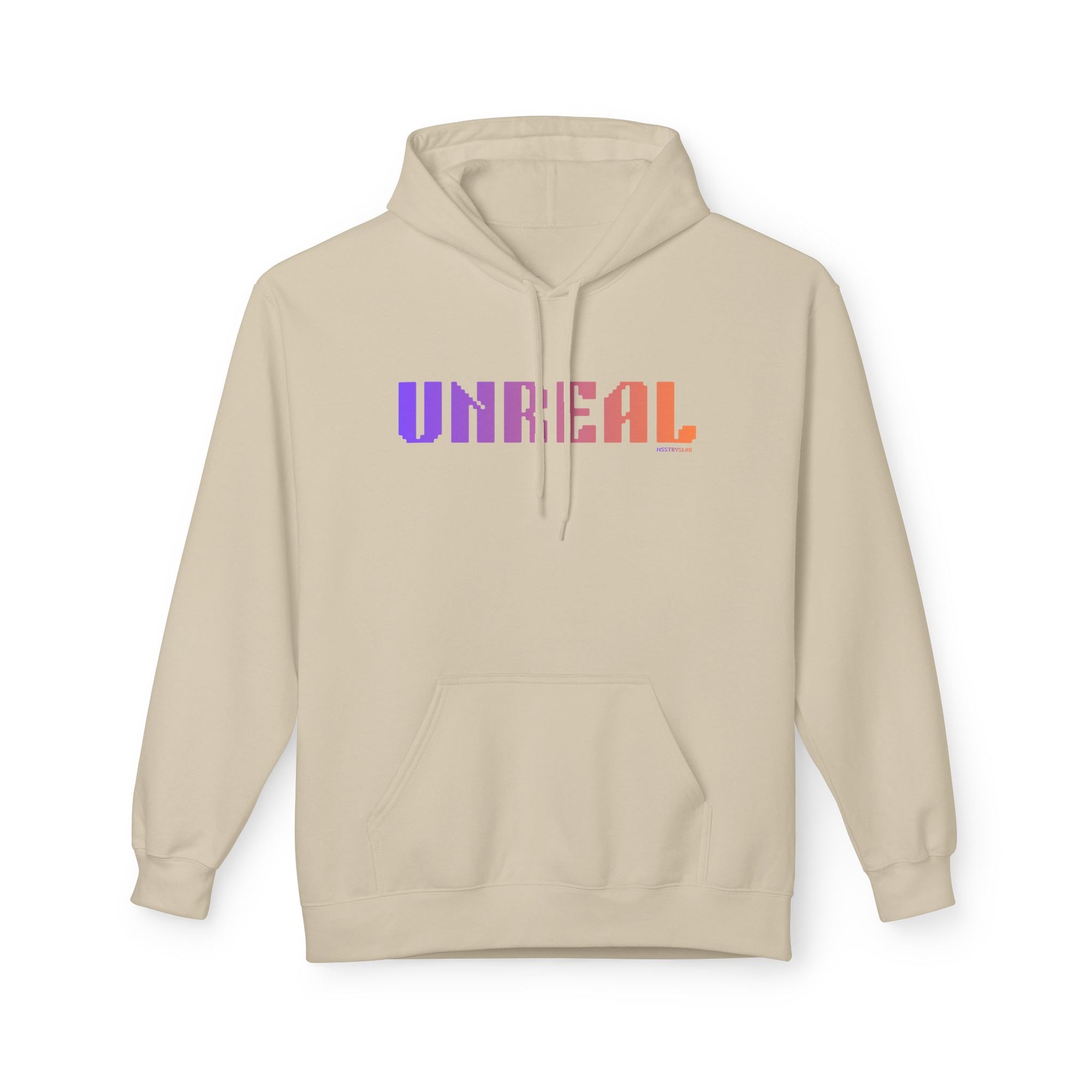 Unreal Bold Big Quote Hoodie | Positive Colorful Print Retro Graphic Pullover