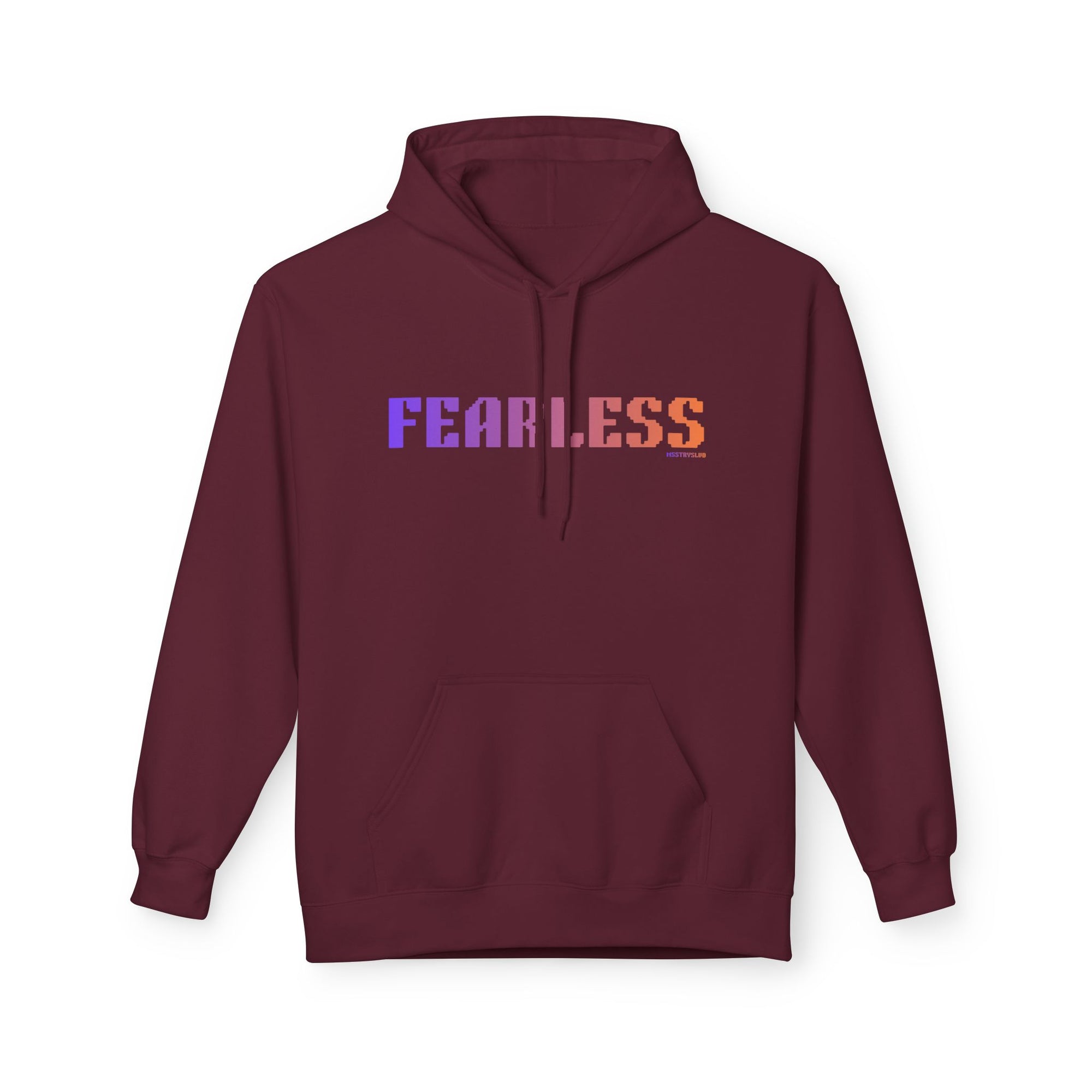 Fearless Bold Big Quote Hoodie | Bold Colorful Print Retro Graphic Pullover