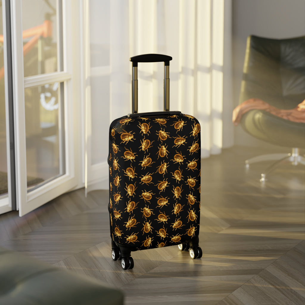 ✈️ "BUGGED AND COVERED" Golden Beetle Luggage Cover