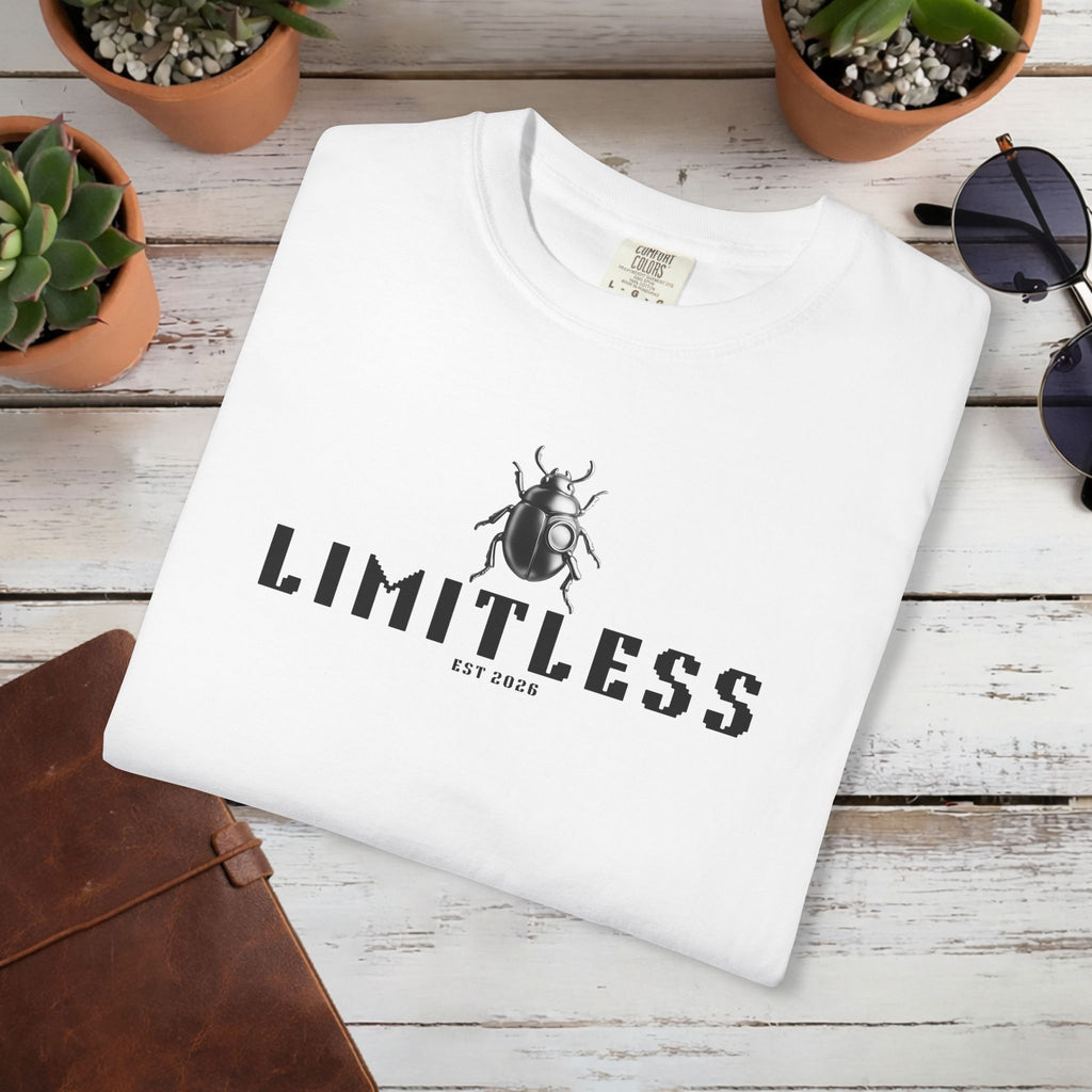 Minimal Beetle T Shirt | Black Scarab Graphic Tee | Custom Est Year Shirt Symbolic Insect Art T-Shirt | Unisex Streetwear Tee
