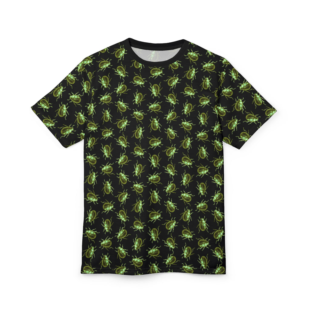 Beetle Neon Green Color Pop All Over Print T Shirt For Men & Women