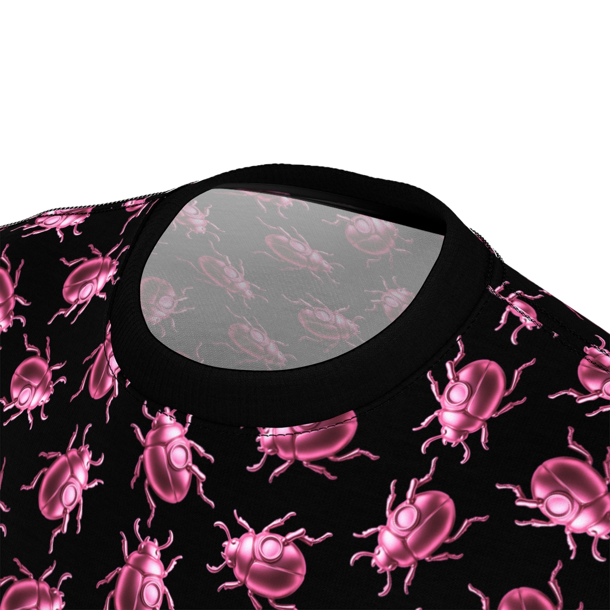Beetle Neon Pink Color Pop All Over Print T Shirt For Men & Women