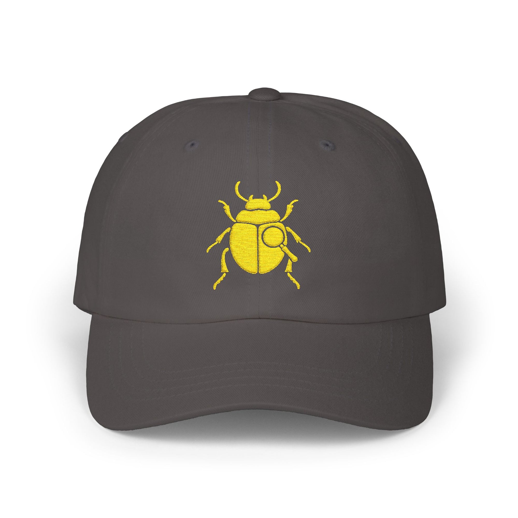 Classic Unisex Dad Cap with Gold Beetle Embroidery – Retro Bug Design, Cool Streetwear Golden Insect Aesthetic Cap