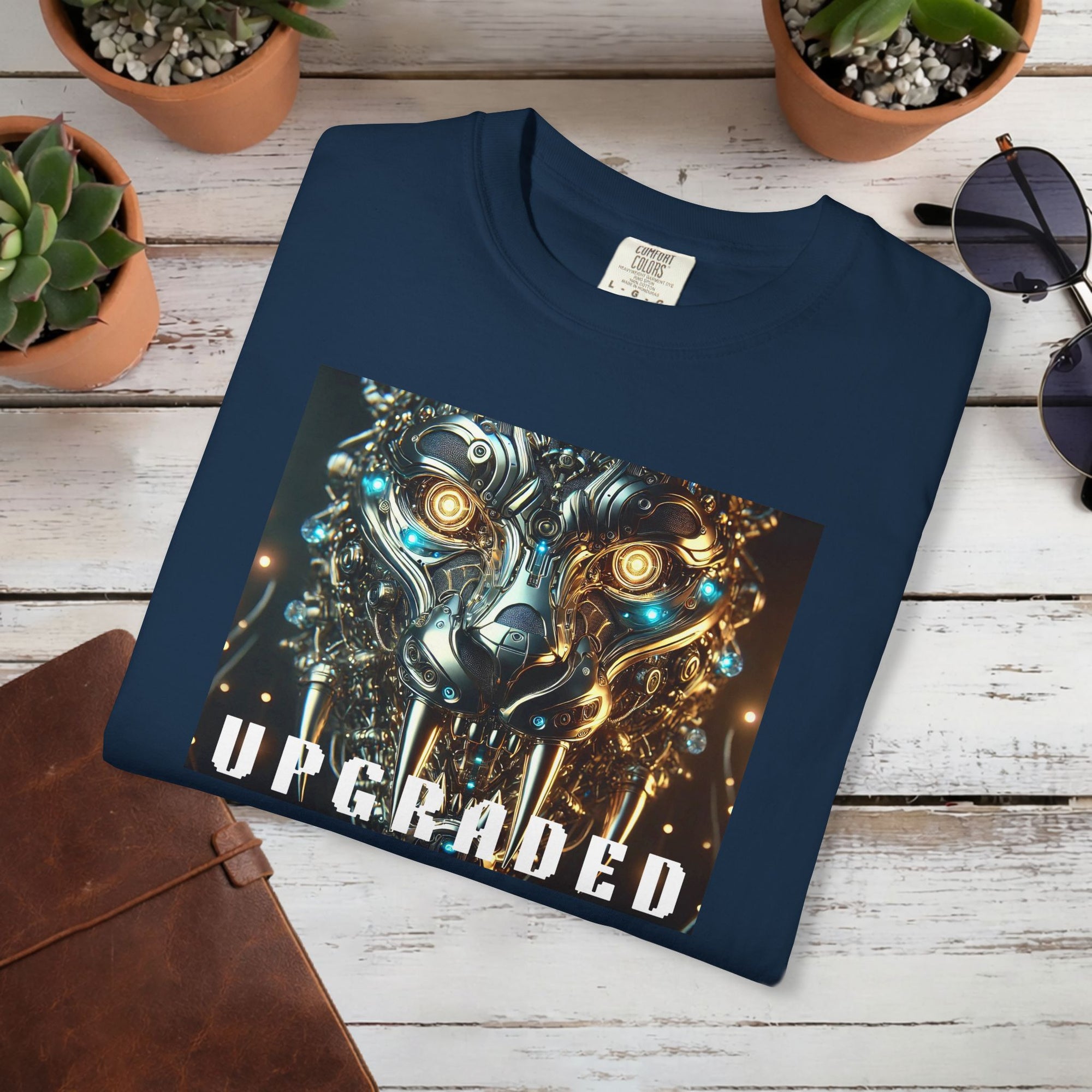 UPGRADED Cyber Panther T-Shirt | Futuristic Mechanical Animal Graphic Tee, Sci-Fi Streetwear Unisex