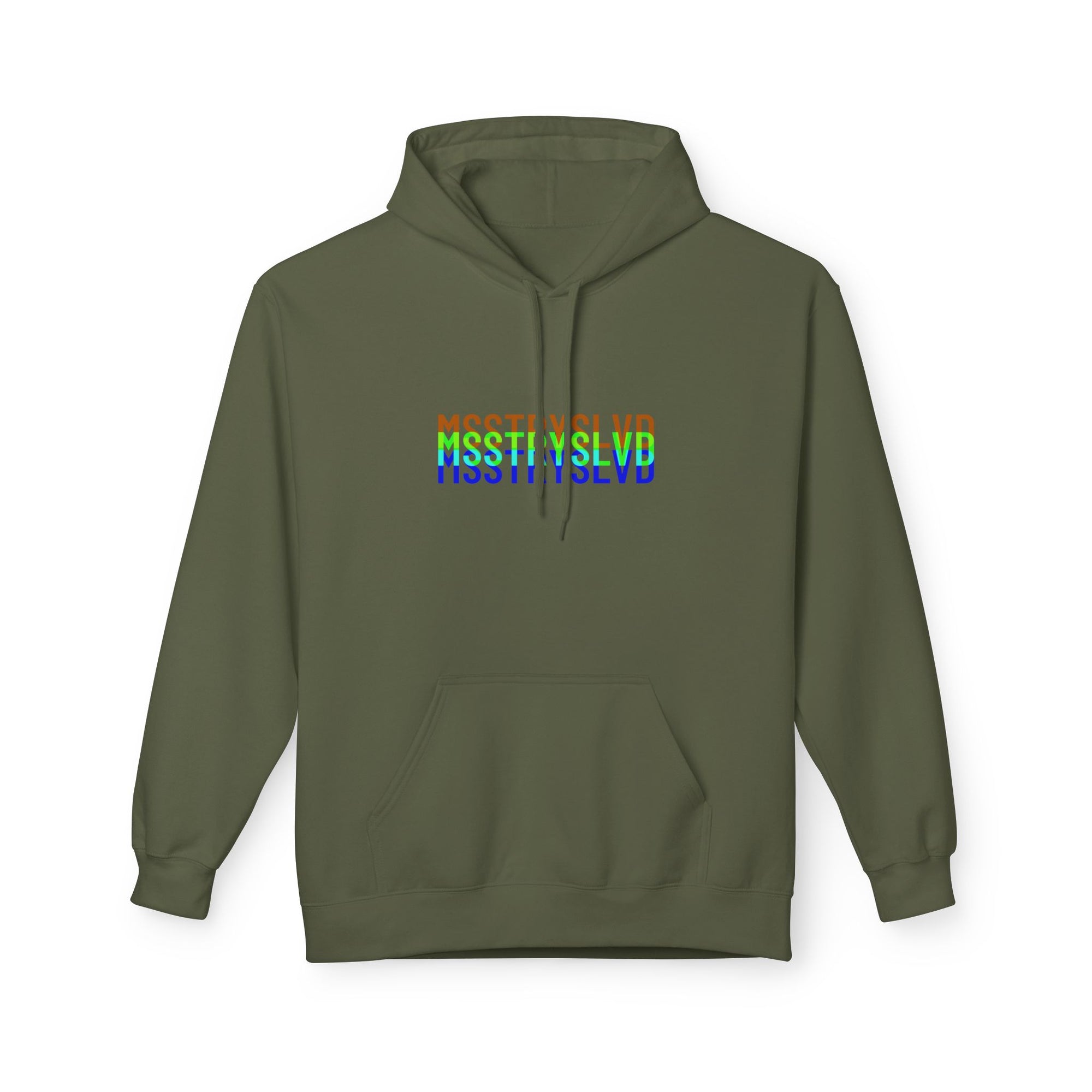 Neon Glitch Type Hoodie – Bold Text Typography Lovers Gift Graphic Hoodie
