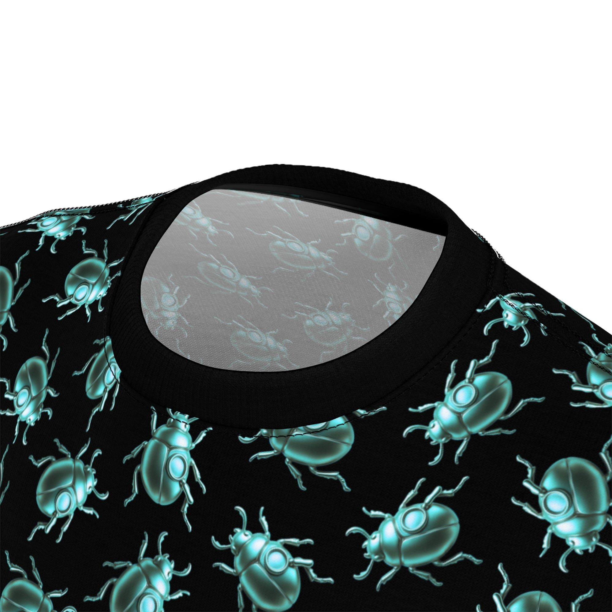 Beetle Neon Blue Color Pop All Over Print T Shirt For Men & Women