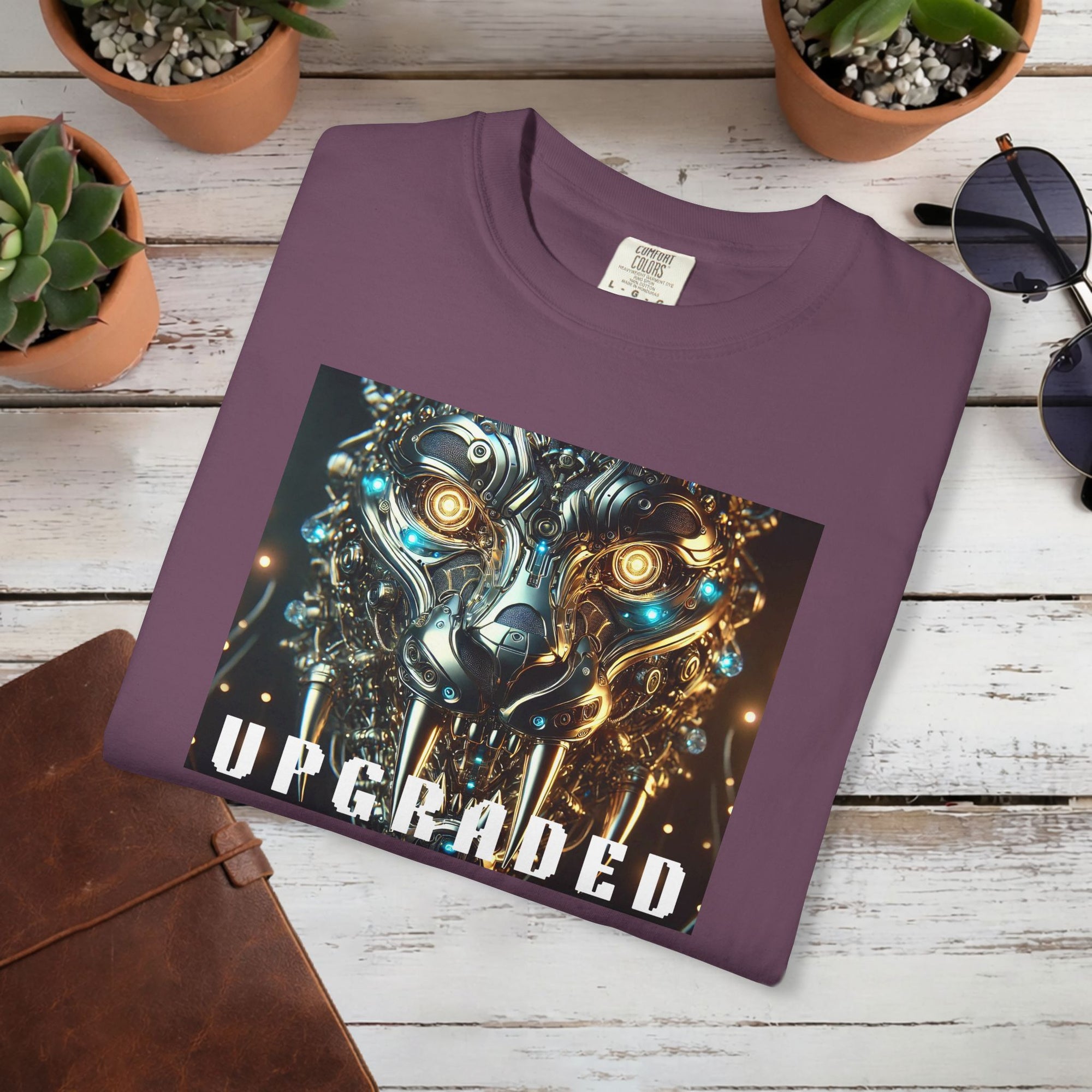 UPGRADED Cyber Panther T-Shirt | Futuristic Mechanical Animal Graphic Tee, Sci-Fi Streetwear Unisex