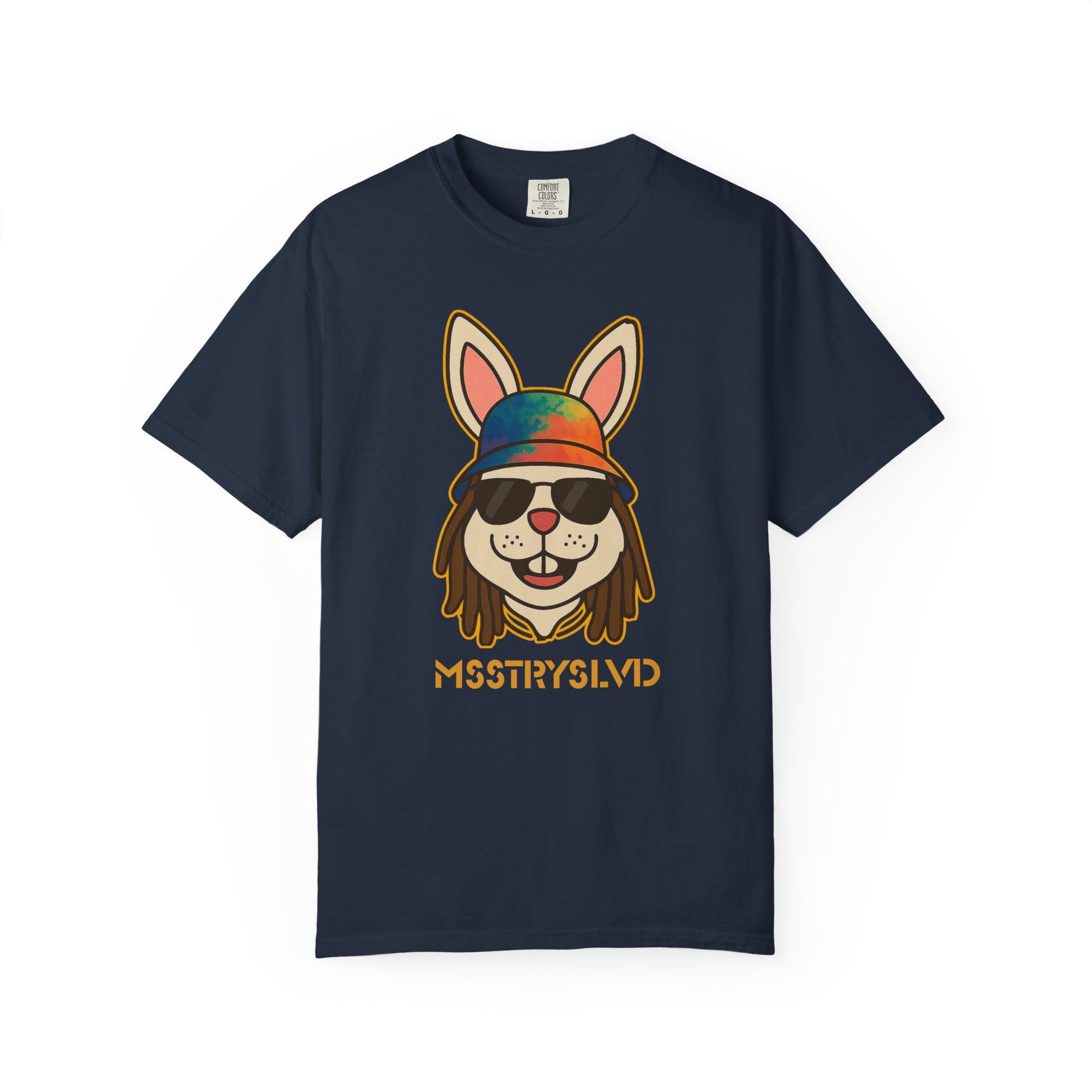 “RABBIT VIBES V1” Graphic T-Shirt – Streetwear Bunny Dark Tee For Men & Women