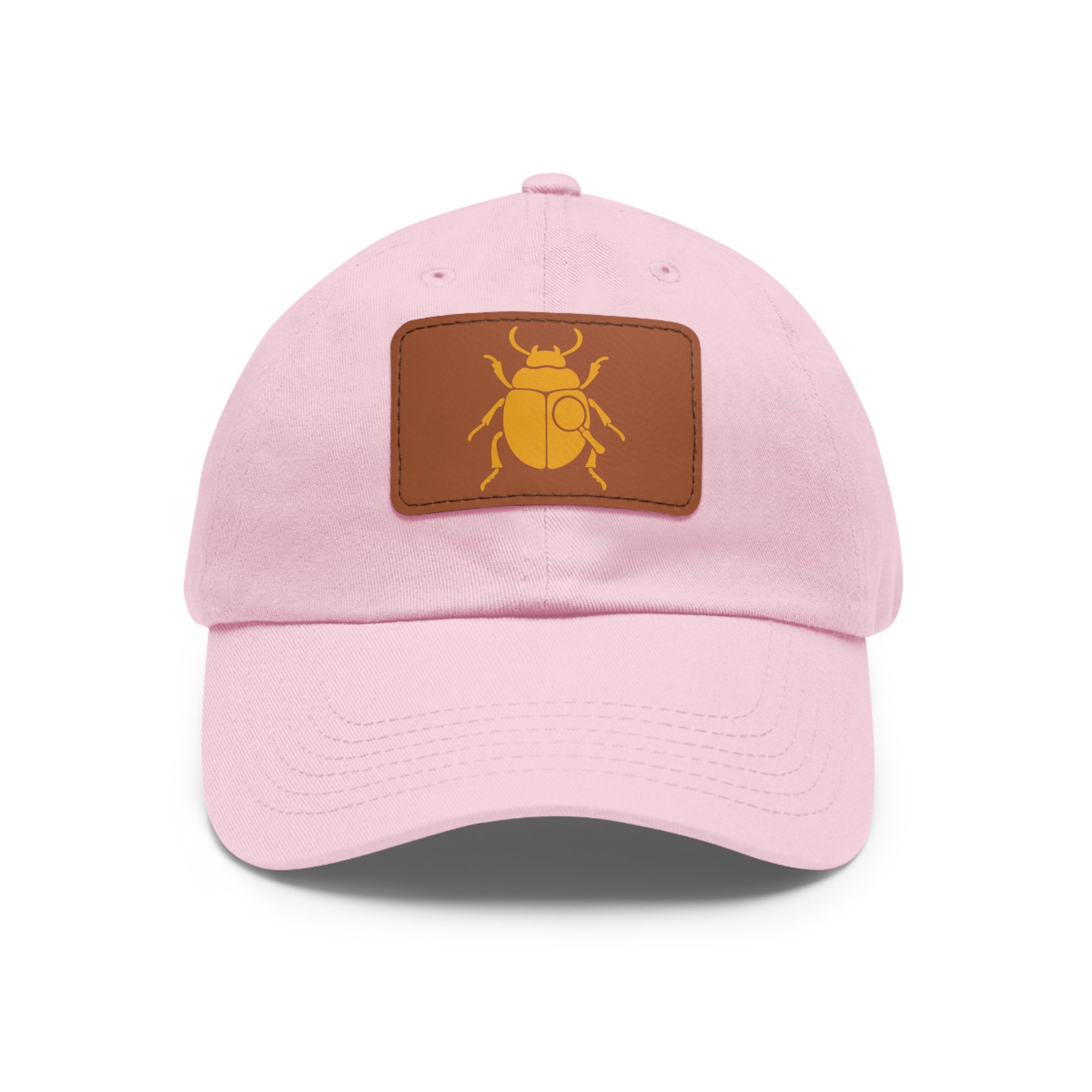 Golden Beetle - Dad Hat with Leather Patch (Rectangle)