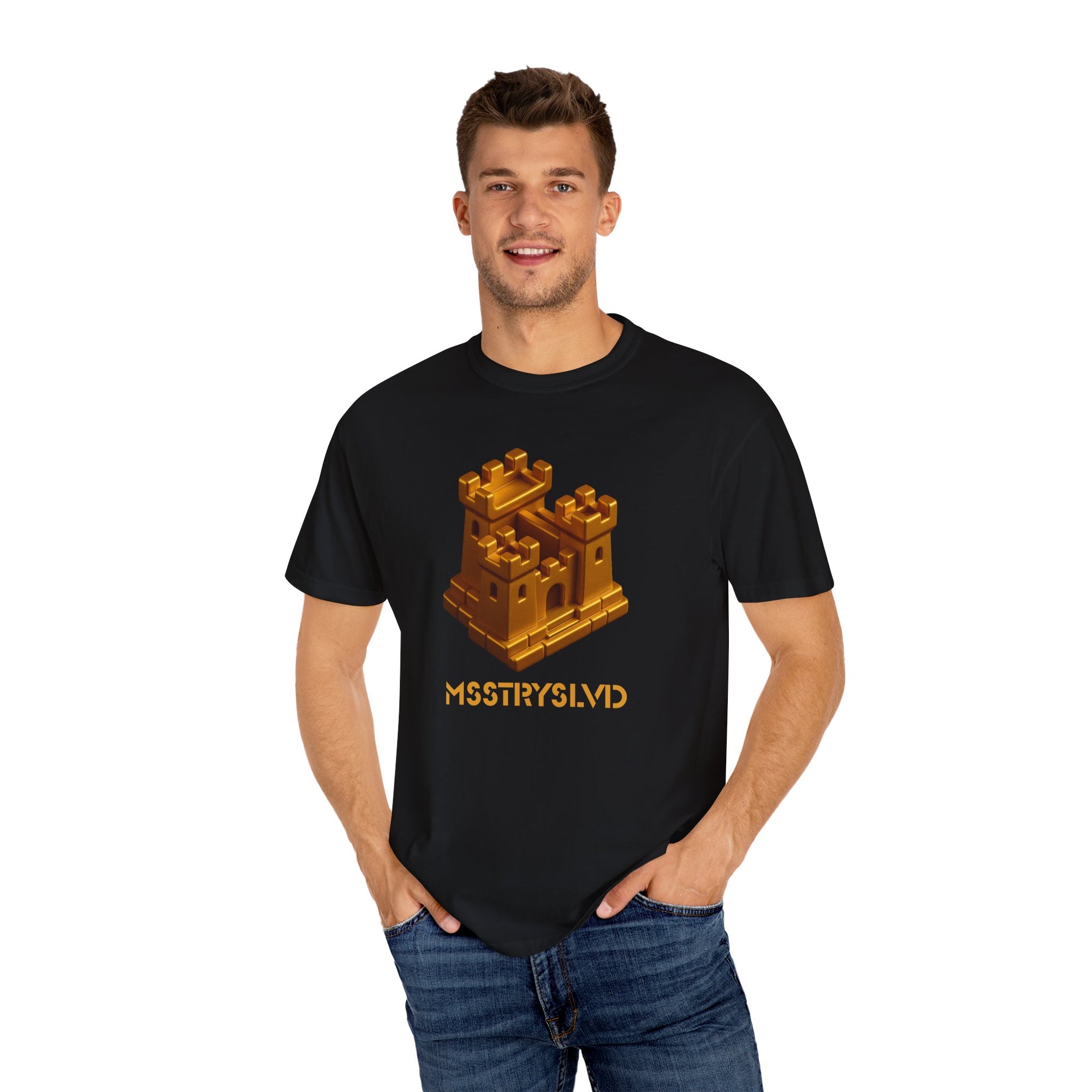 “FORTRESS V1” Graphic T-Shirt – Golden Castle Beetle Vault Rush Streetwear Edition For Men & Women
