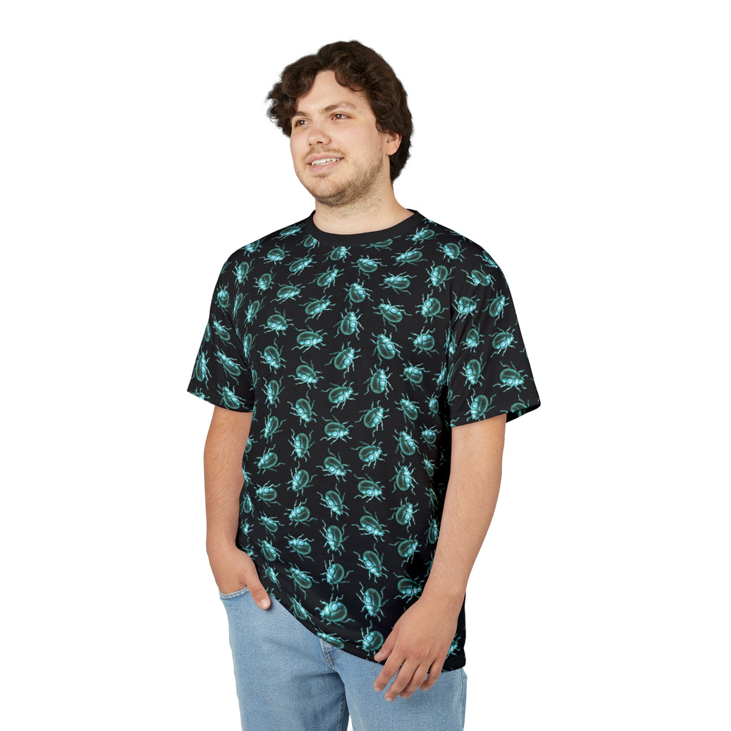 Beetle Neon Blue Color Pop All Over Print T Shirt For Men & Women